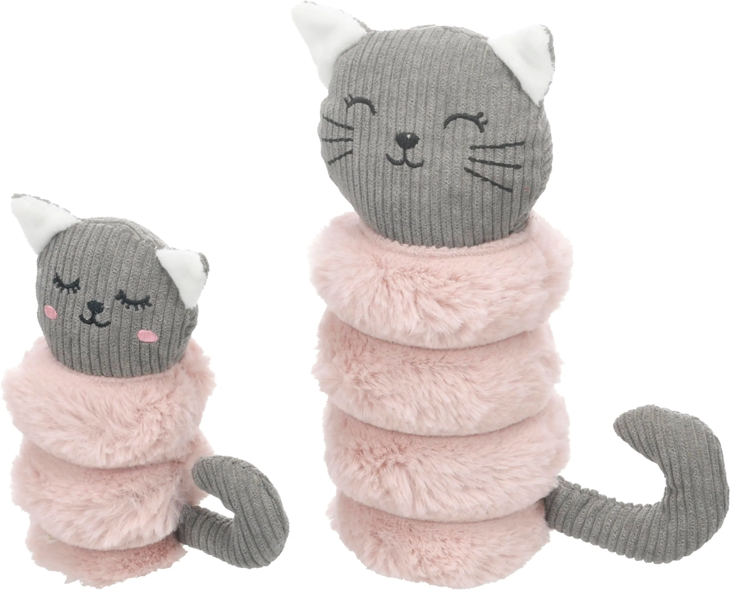 Flamingo Giochi per cani - Gatto Ribola rosa - Morbido peluche con velluto a coste - Con squeaker - 11,5 x 6 x 15 cm - immagine 4