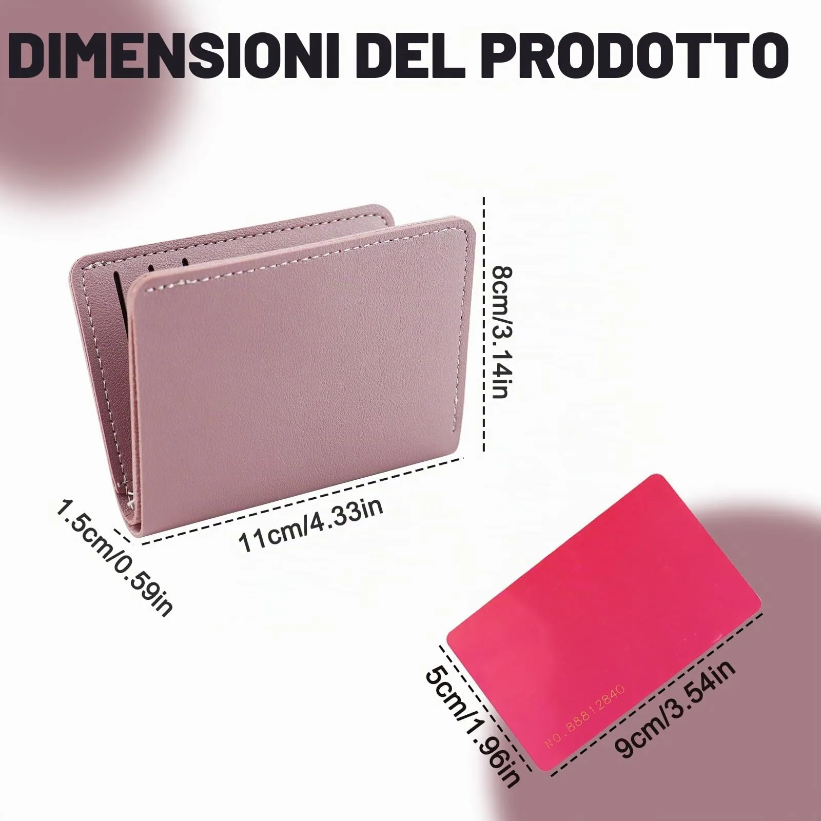 AfitLulu Piccolo Portafoglio Donna Ultra Sottile Portacarte Donna (Nero) - immagine 2