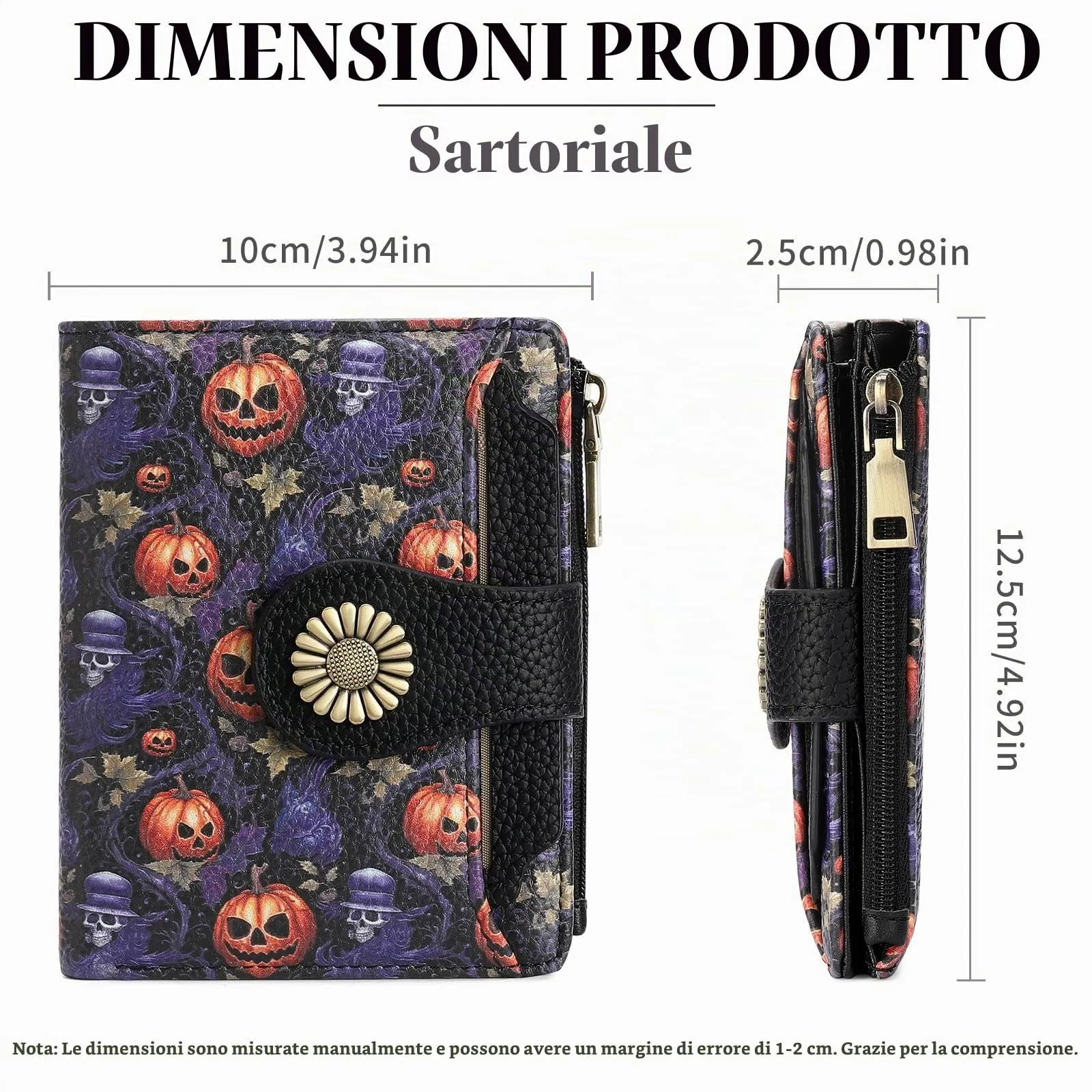 SENDEFN Portafoglio Donna Piccolo, Portamonete RFID con Cerniera - immagine 2
