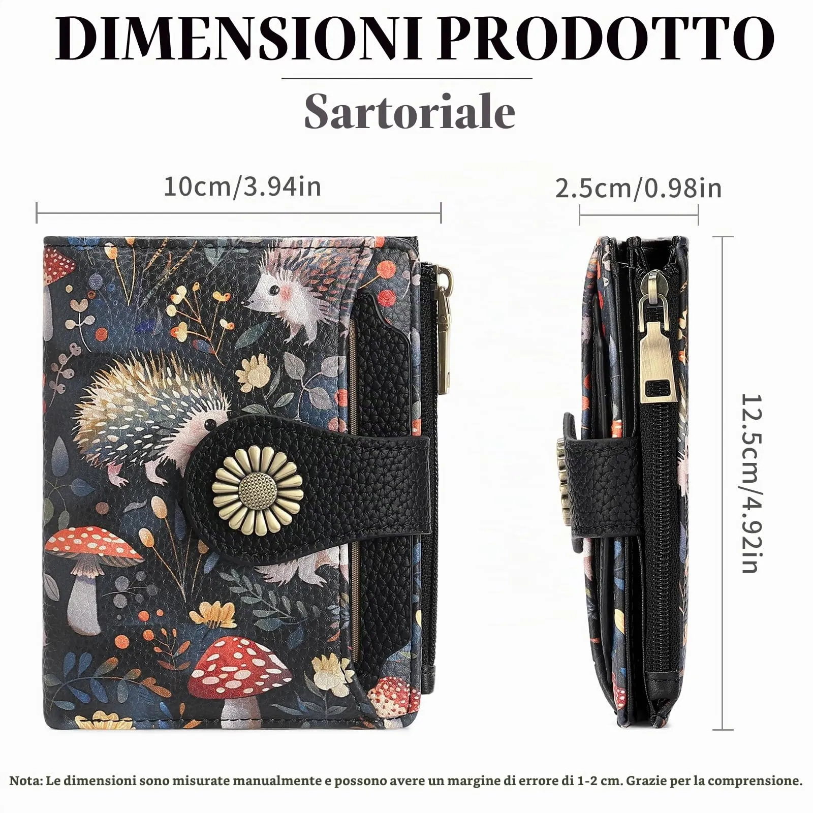 SENDEFN Portafoglio Donna Piccolo, Portamonete RFID con Cerniera - immagine 2