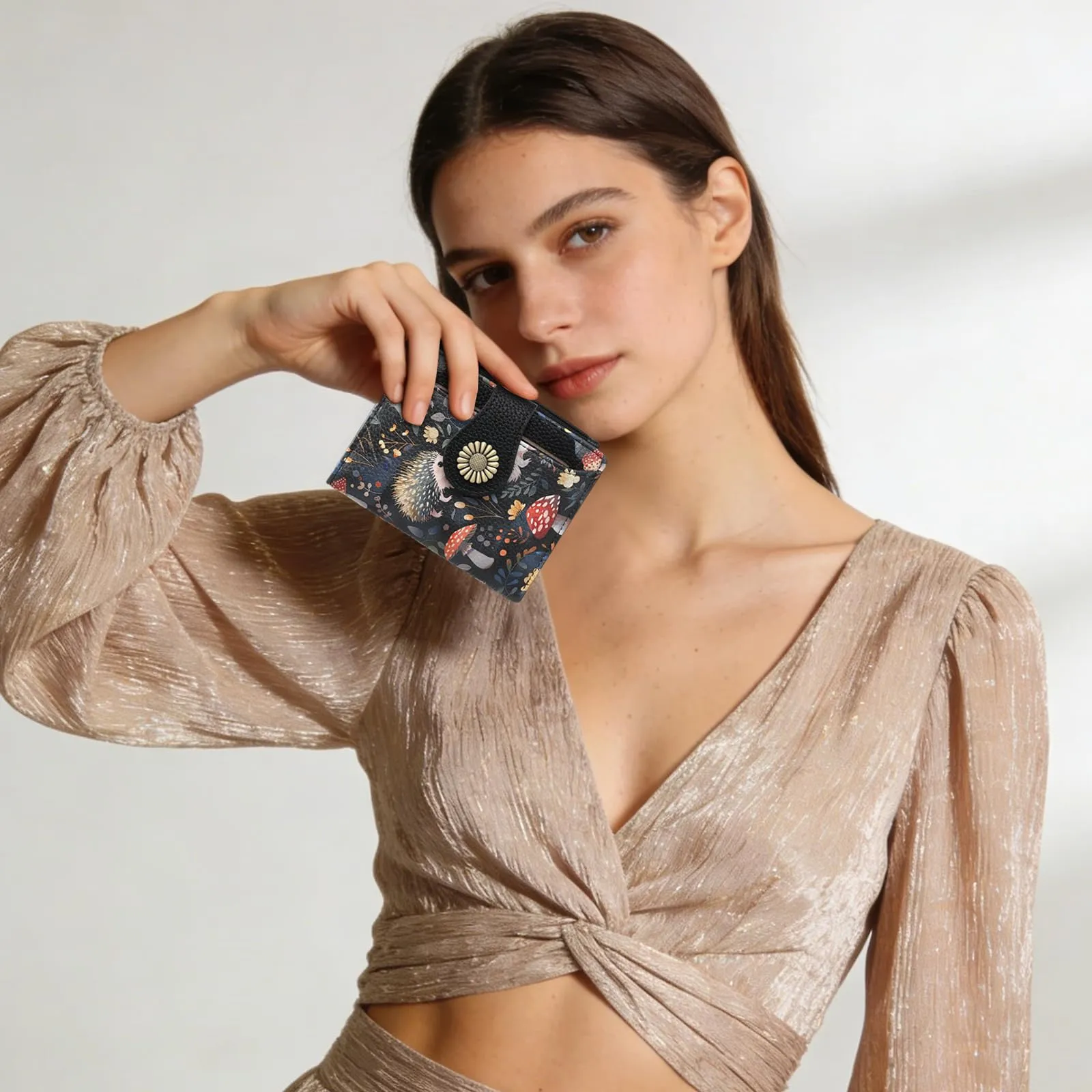 SENDEFN Portafoglio Donna Piccolo, Portamonete RFID con Cerniera - immagine 6