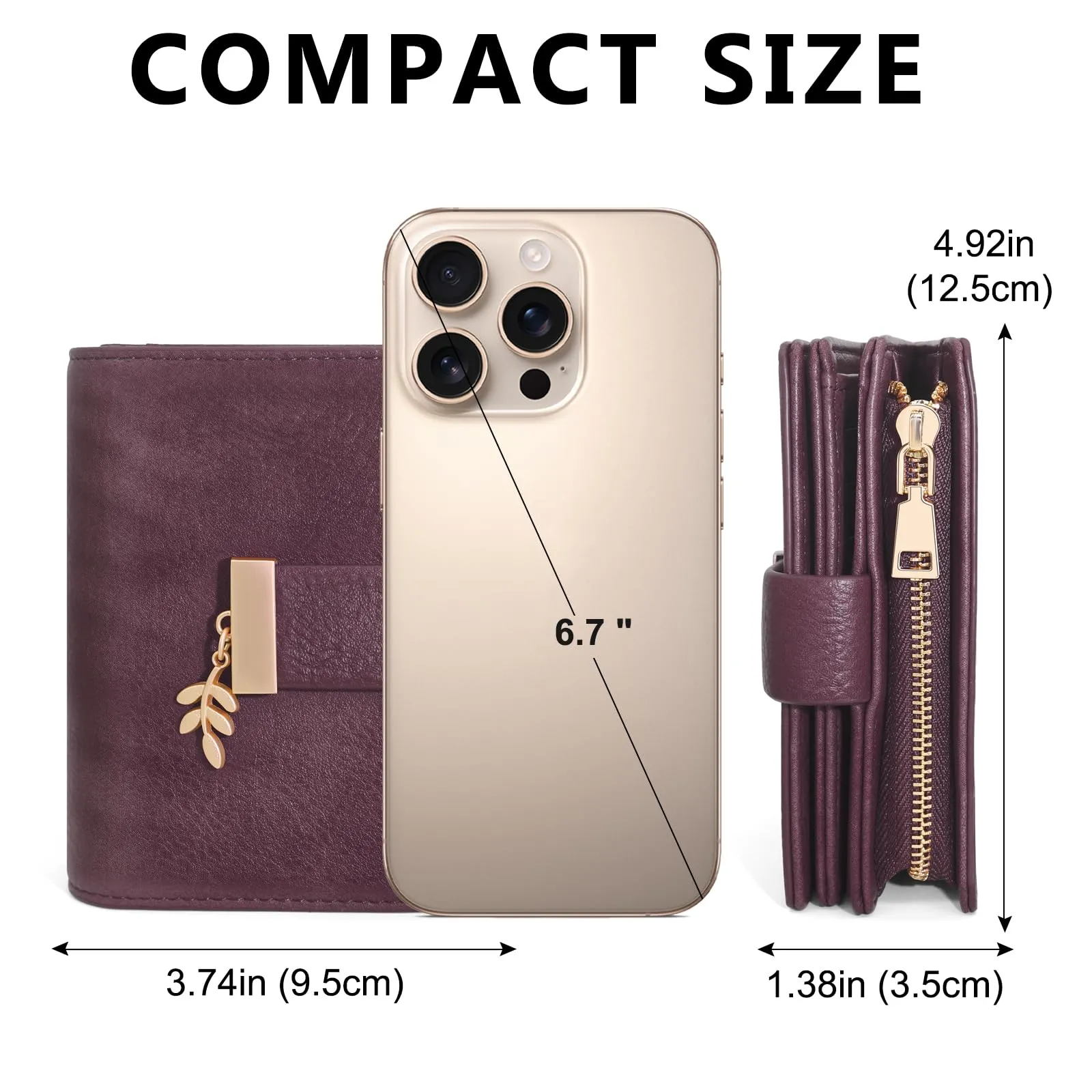 REETEE Portafoglio Donna Piccolo e Compatto Pelle PU con Protezione RFID - immagine 5