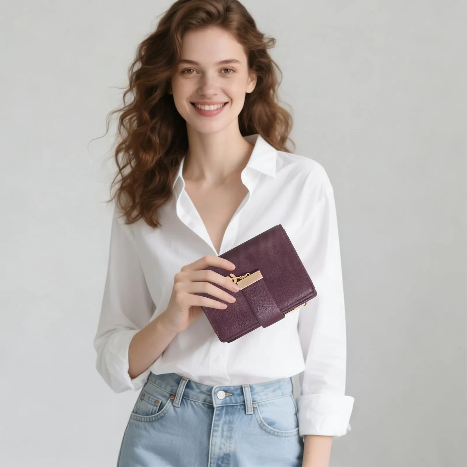 REETEE Portafoglio Donna Piccolo e Compatto Pelle PU con Protezione RFID - immagine 7