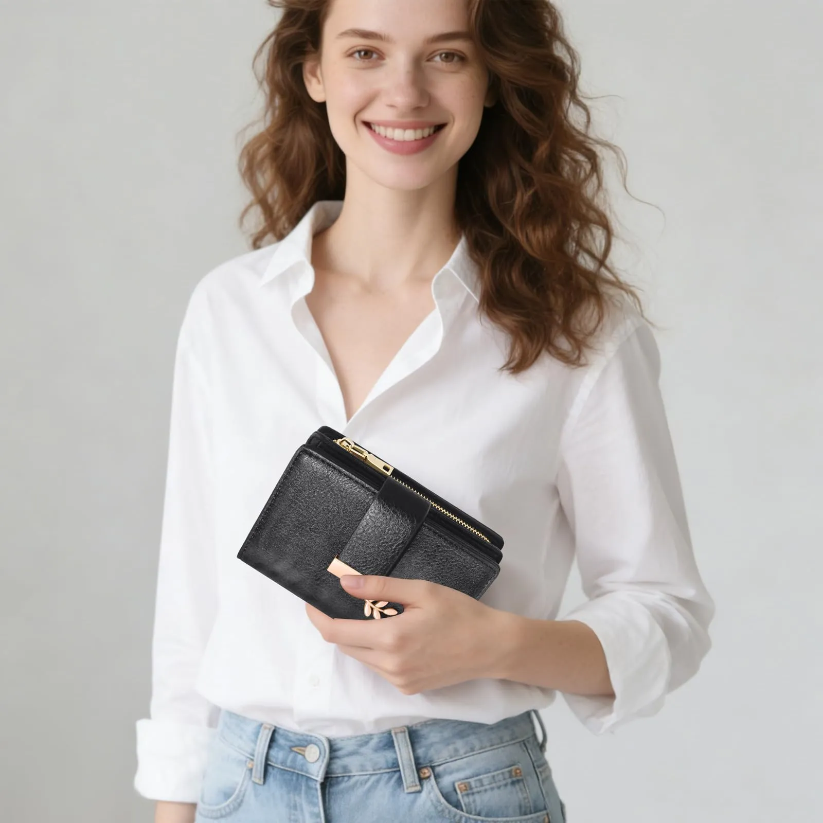 REETEE Portafoglio Donna Piccolo e Compatto Pelle PU con Protezione RFID - immagine 7