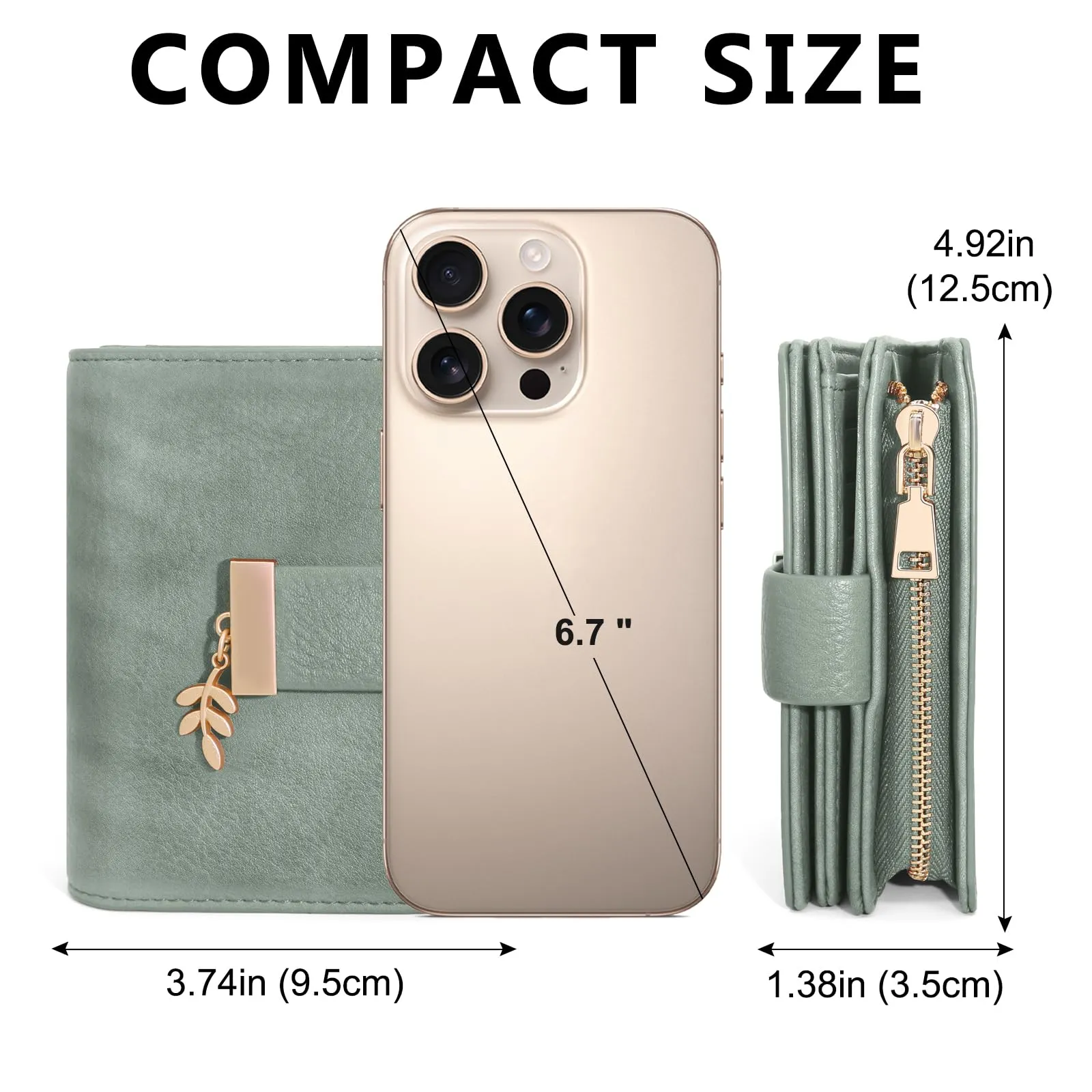 REETEE Portafoglio Donna Piccolo e Compatto Pelle PU con Protezione RFID - immagine 5