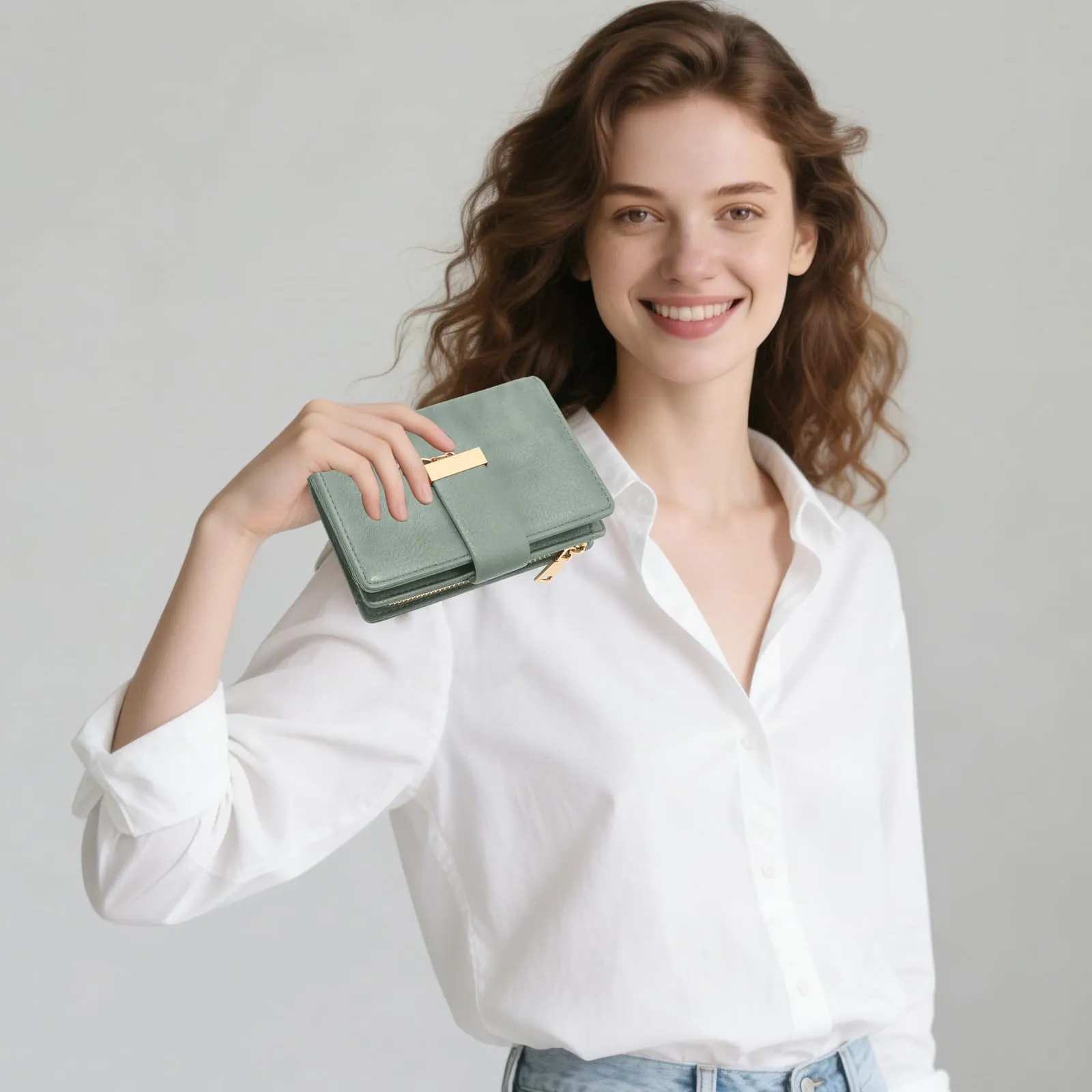 REETEE Portafoglio Donna Piccolo e Compatto Pelle PU con Protezione RFID - immagine 7
