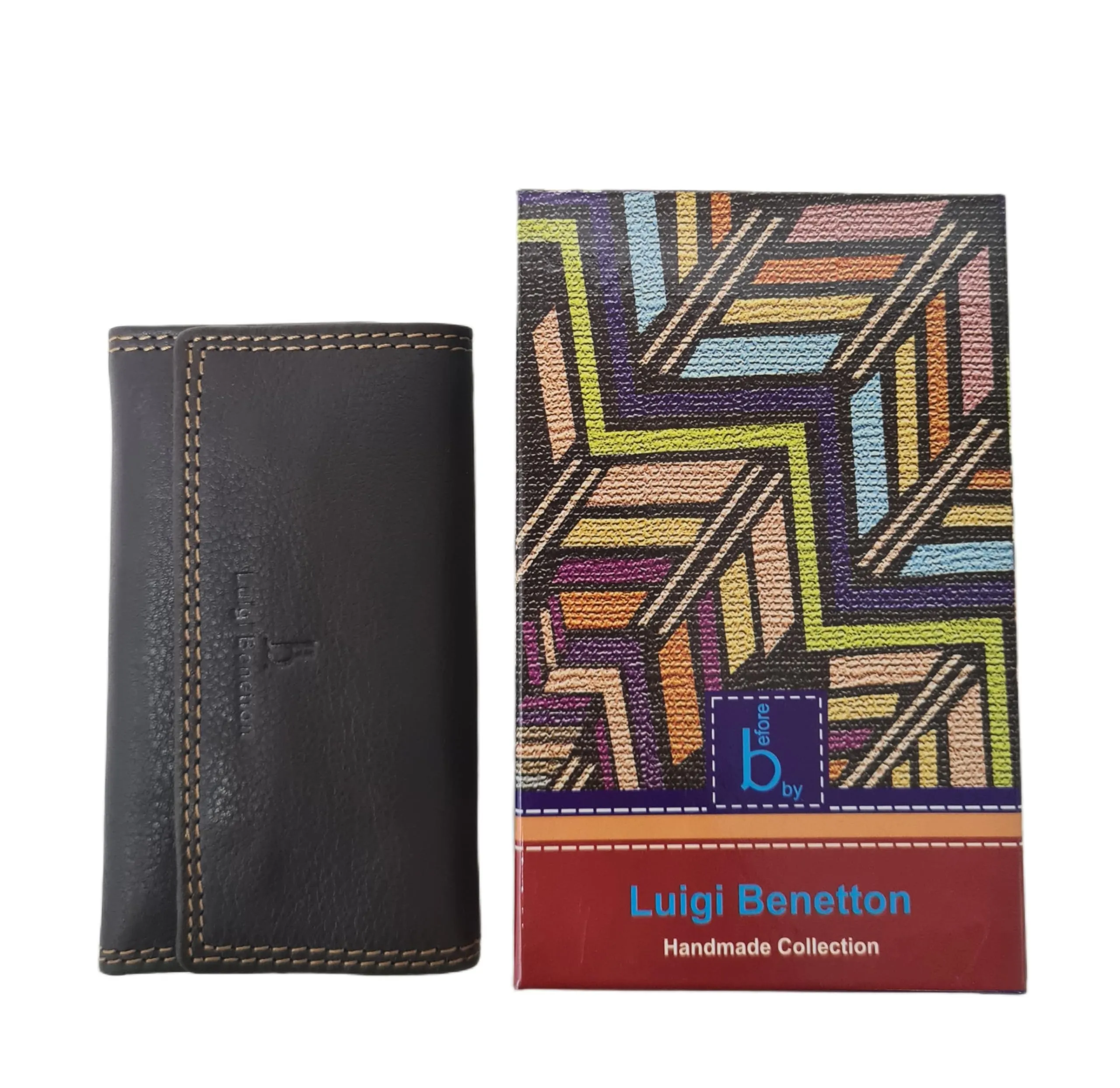Luigi Benetton Portachiavi Vera Pelle Uomo Donna Chiavi Lunghe 8 Ganci Dimensione 13x6x2 Art. 3004/3104 (MARRONE 3104) - immagine 9