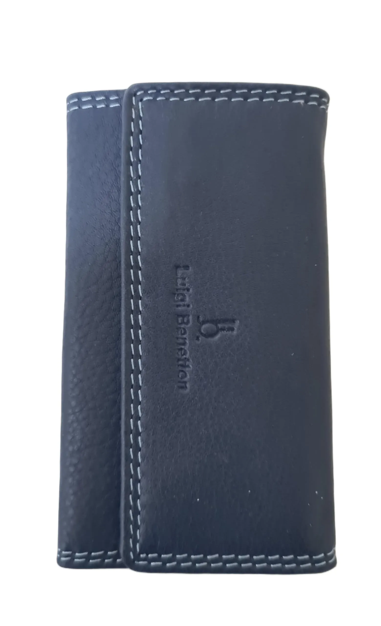 Luigi Benetton Portachiavi Vera Pelle Uomo Donna Chiavi Lunghe 8 Ganci Dimensione 13x6x2 Art. 3004/3104 (BLU 3104) - immagine 1