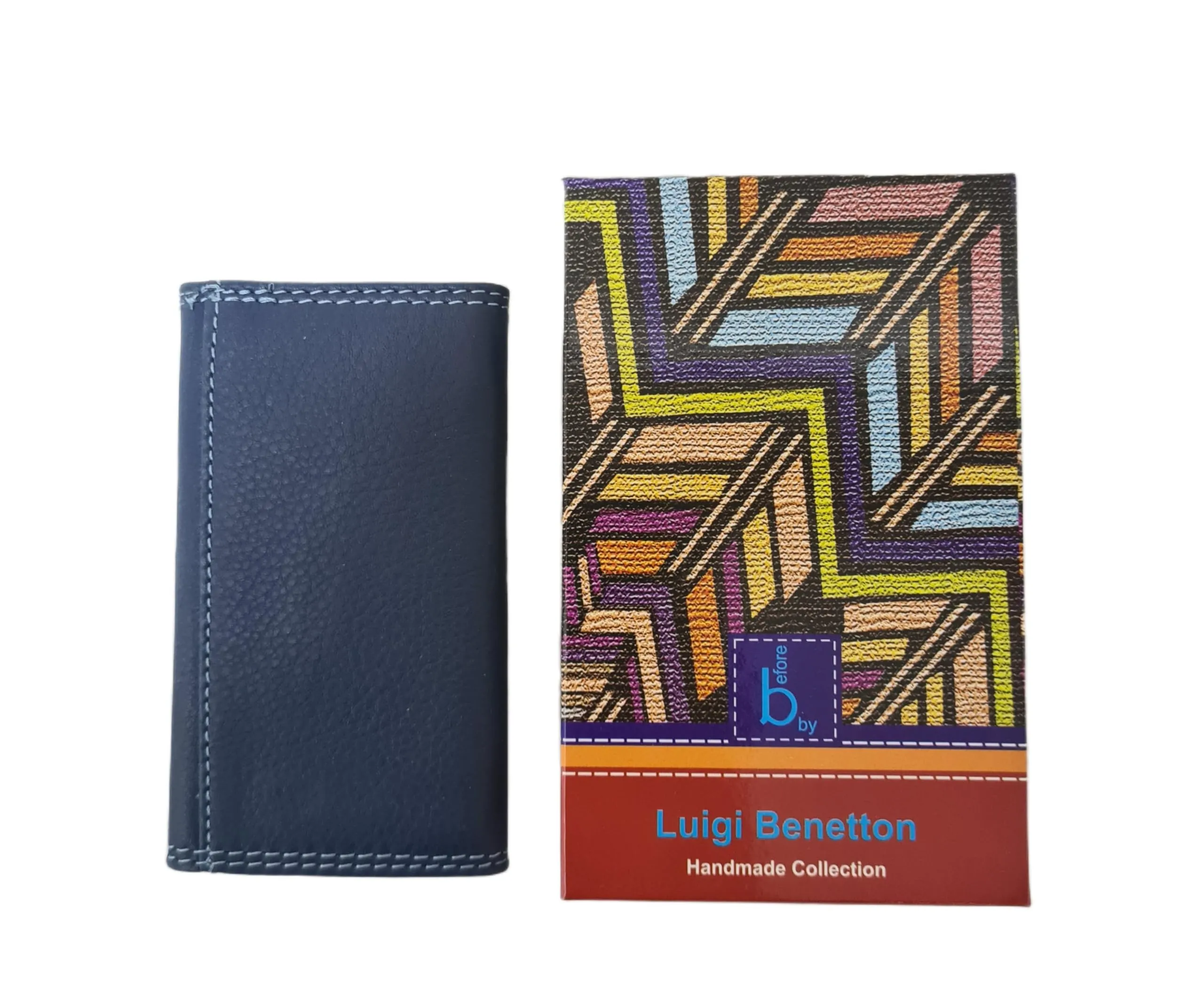 Luigi Benetton Portachiavi Vera Pelle Uomo Donna Chiavi Lunghe 8 Ganci Dimensione 13x6x2 Art. 3004/3104 (BLU 3104) - immagine 5