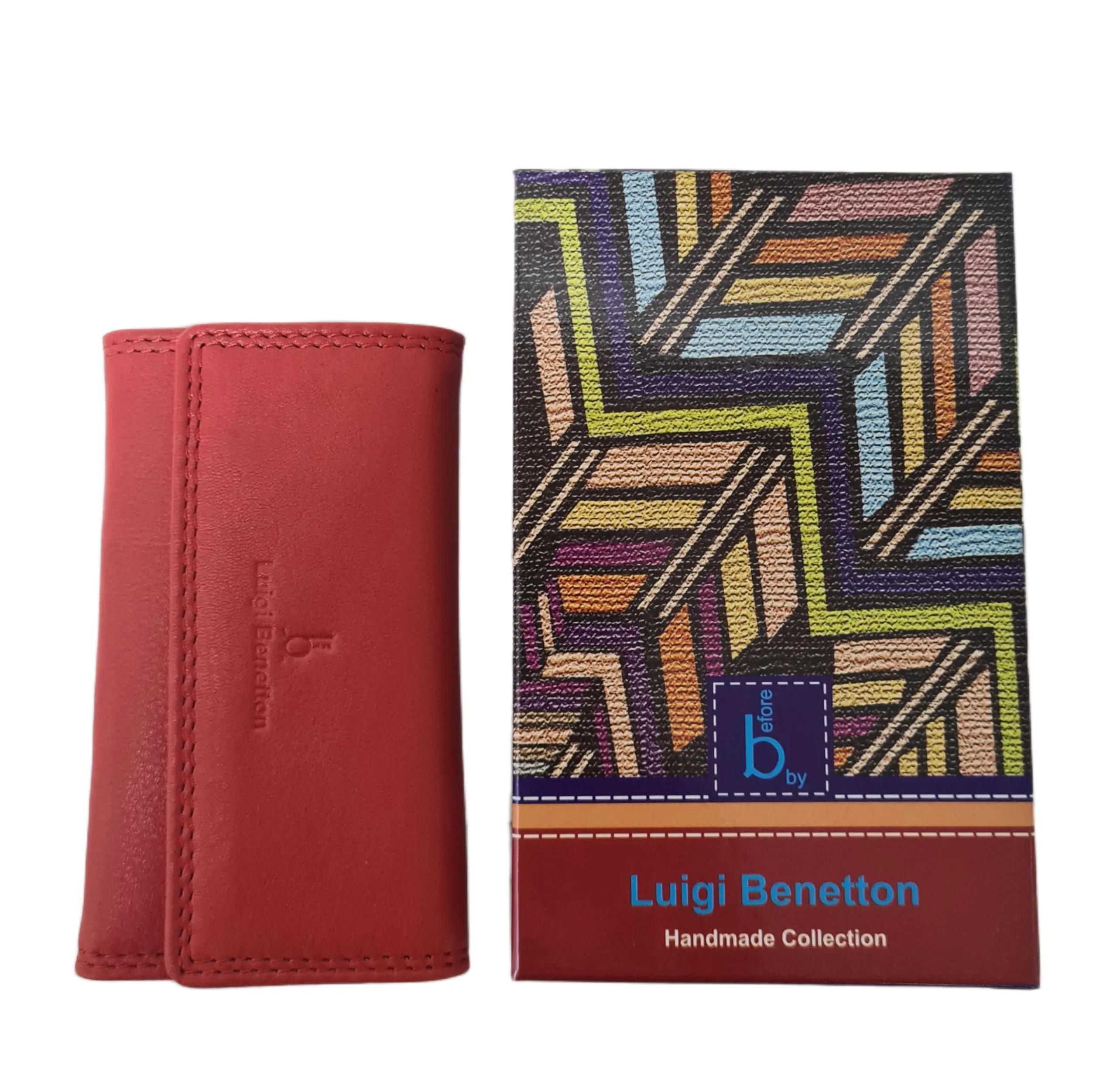 Luigi Benetton Portachiavi Vera Pelle Uomo Donna Chiavi Lunghe 8 Ganci Dimensione 13x6x2 Art. 3004/3104 (ROSSO 3104) - immagine 7
