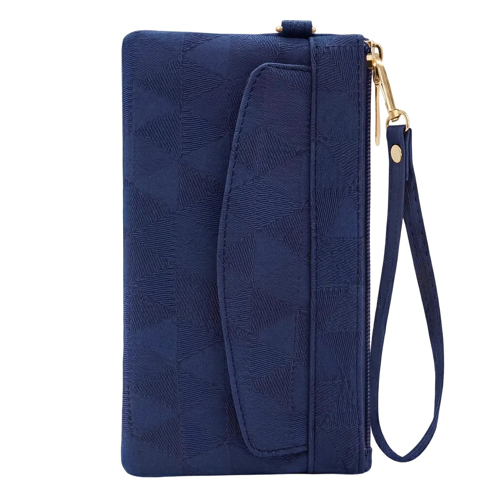 LJCZKA Portafoglio da Polso Pelle Donna Pochette da Polso Zip Grande Capacità Frizione Cellulare Porta Carte con Cinturino da Polso, Portachiavi (Blu-4) - immagine 1