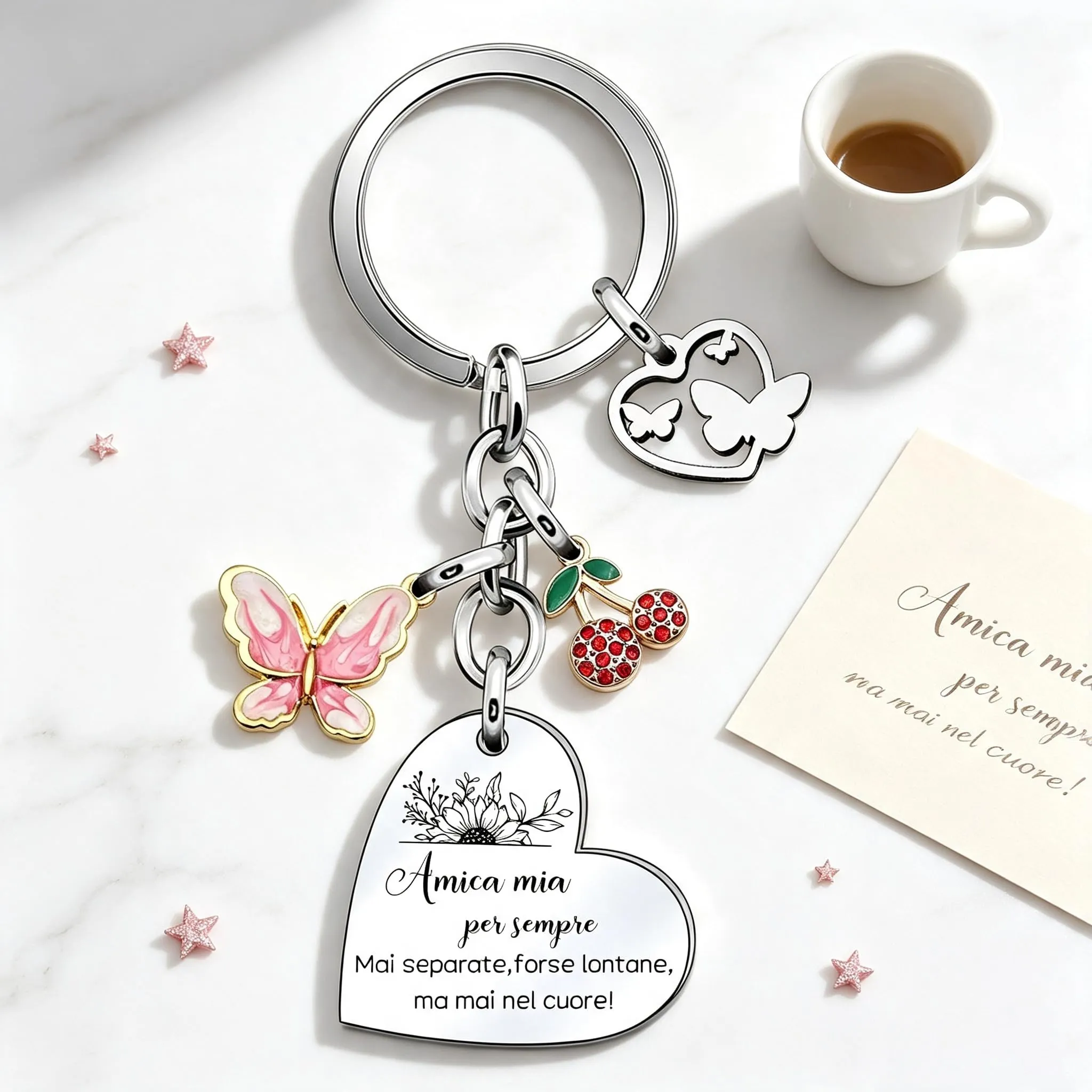 Portachiavi Regalo Amica Speciale,Regalo Migliore Amica,Natale Regalo Portachiavi Amicizia,Idee Regalo Amici,Regalo Sorella Amici Collega Donna Colleghe Natale Regalo,Regali Da Fare Alla Sorella (5) - immagine 2