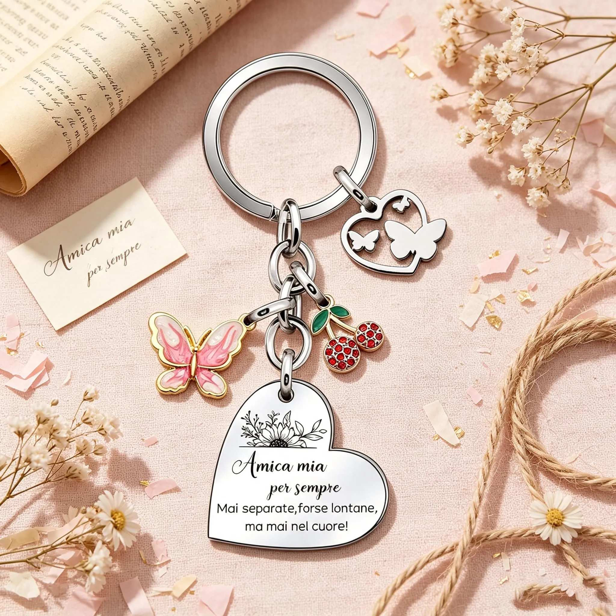 Portachiavi Regalo Amica Speciale,Regalo Migliore Amica,Natale Regalo Portachiavi Amicizia,Idee Regalo Amici,Regalo Sorella Amici Collega Donna Colleghe Natale Regalo,Regali Da Fare Alla Sorella (5) - immagine 5