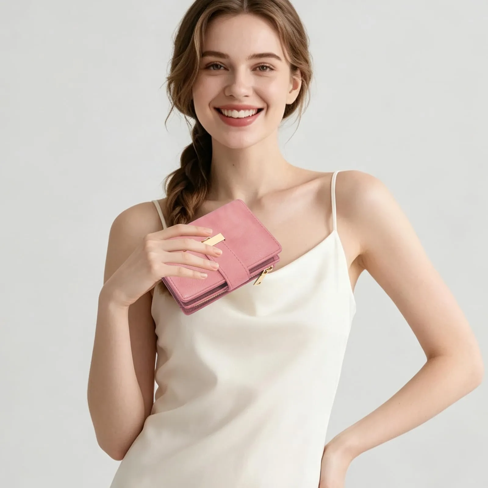 REETEE Portafoglio Donna Piccolo e Compatto Pelle PU con Protezione RFID - immagine 7