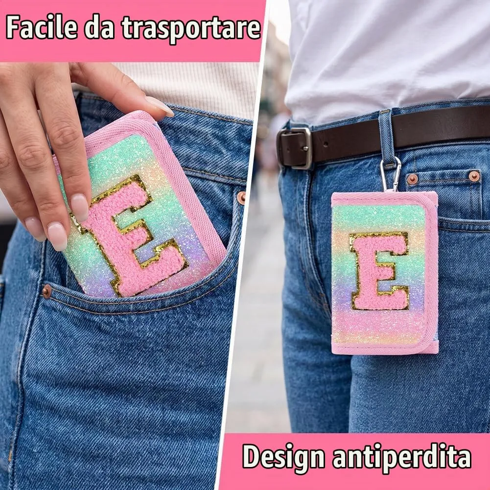 OSDUE Portafoglio Bambini, Portamonete Tre Ante, con Cinghie, Portachiavi E - immagine 5