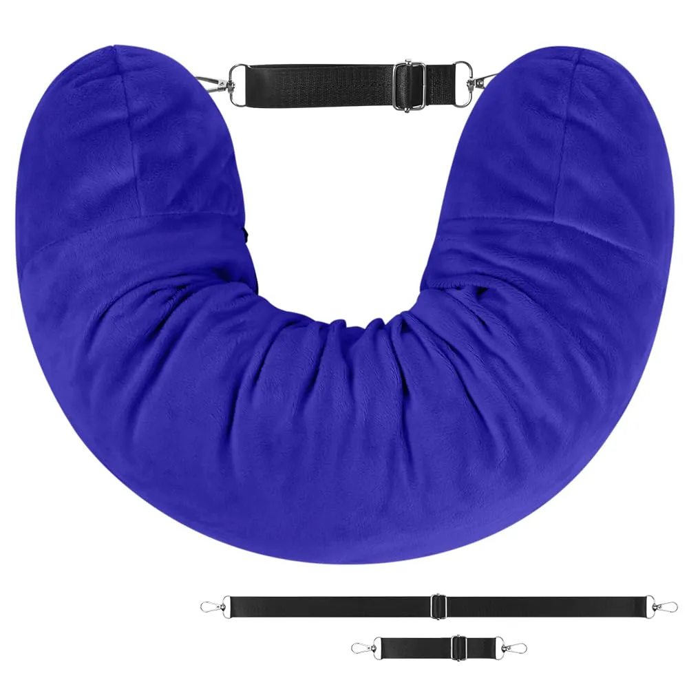 Adiwo Cuscino da Viaggio Riempibile, Blu - immagine 9