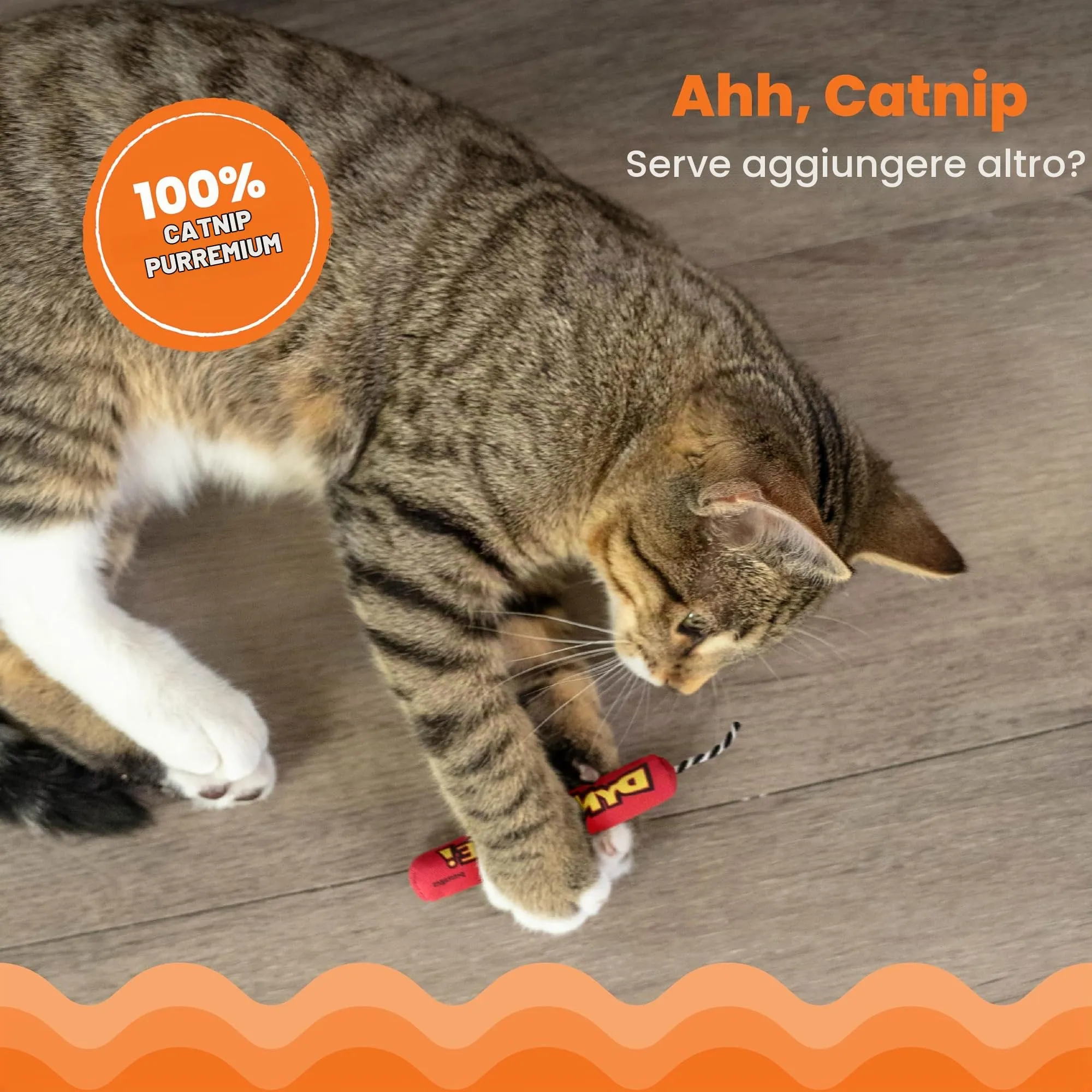 Catstages Petstages Dinamite Magica Verde Giocattolo per Gatti con Erba gatta e Pipistrello - immagine 3