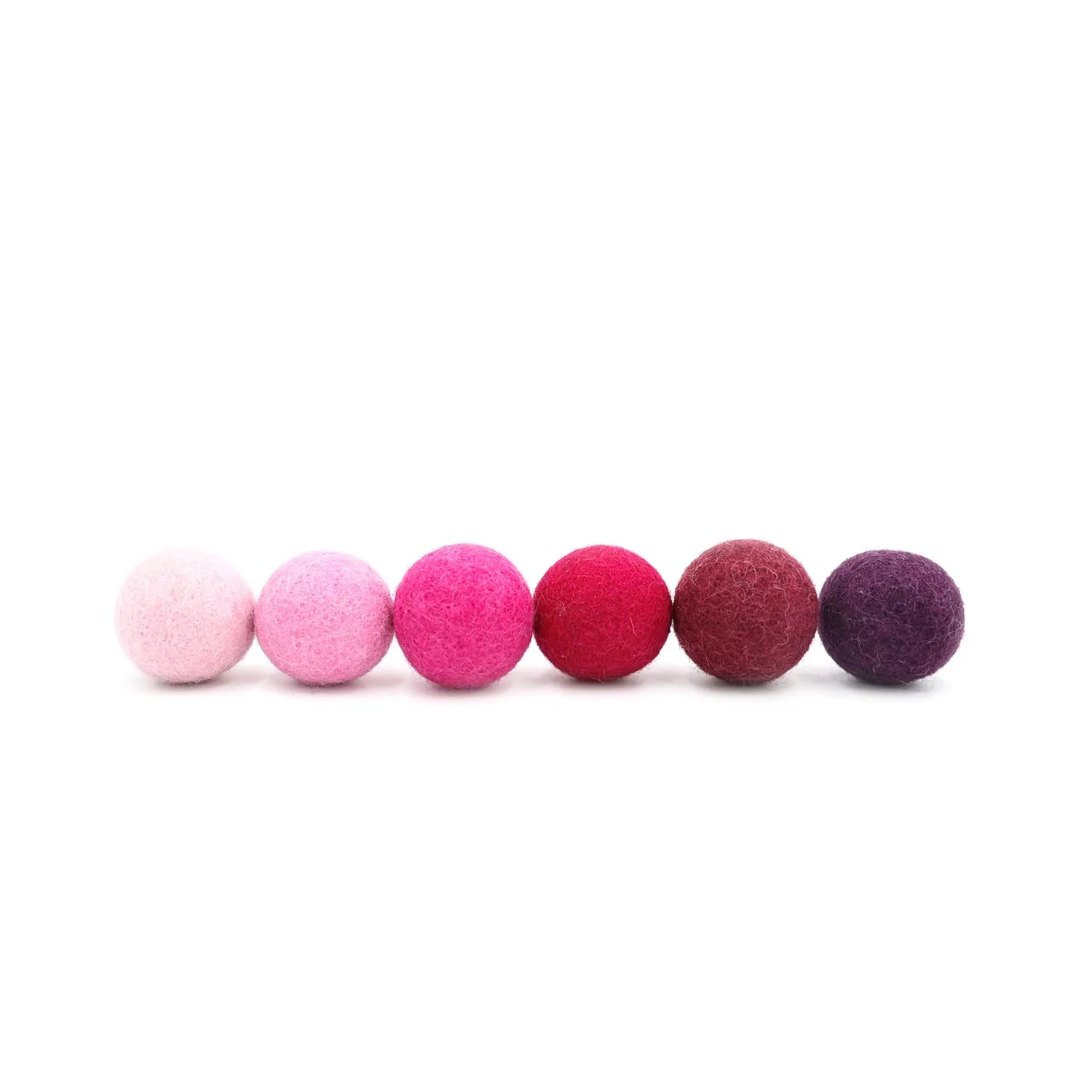 LucyBalu® Viva Set 6 palline in feltro di lana per gatti I Magenta - immagine 7