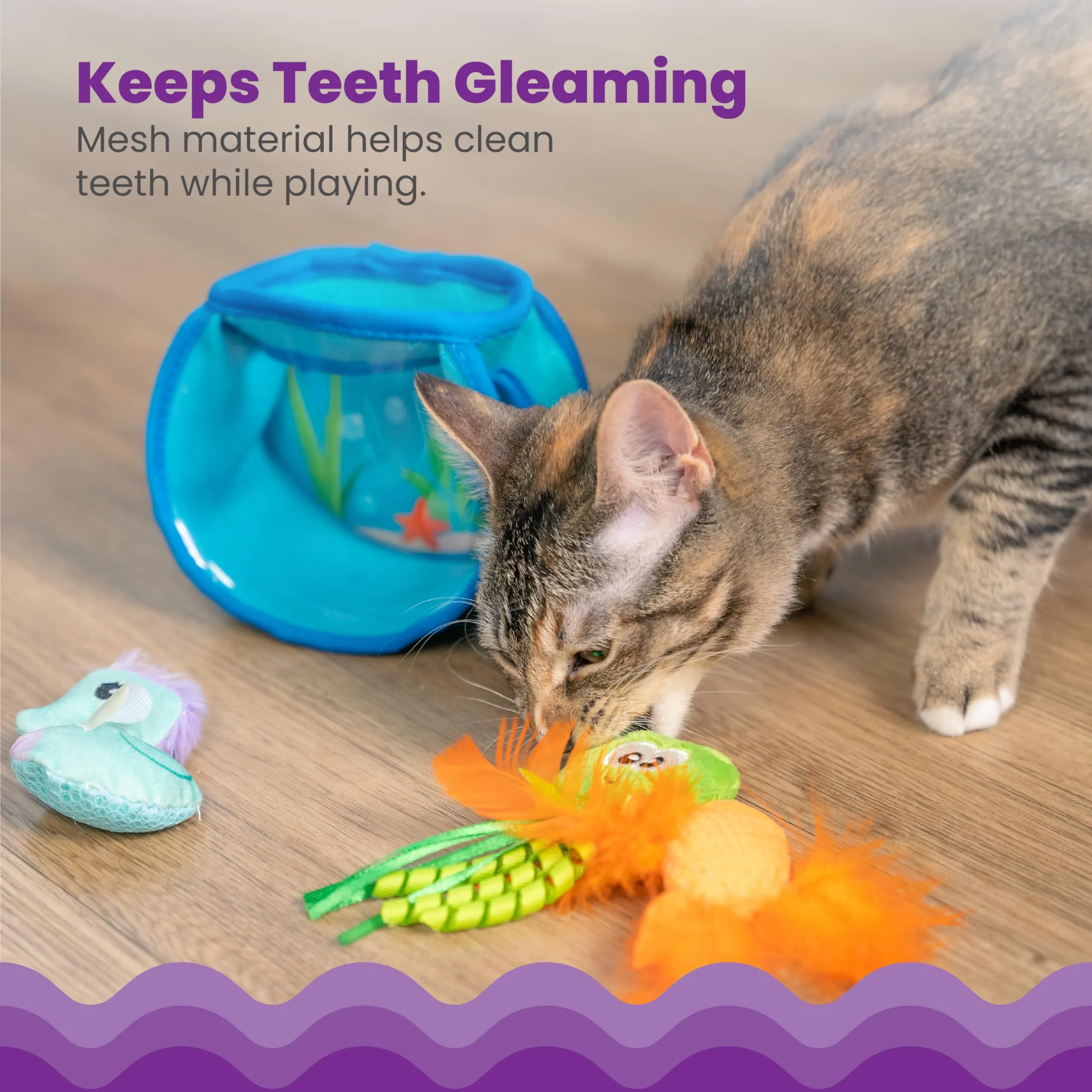 Catstages Hide & Seek Fish Bowl Interactive Cat Puzzle Toy - immagine 3