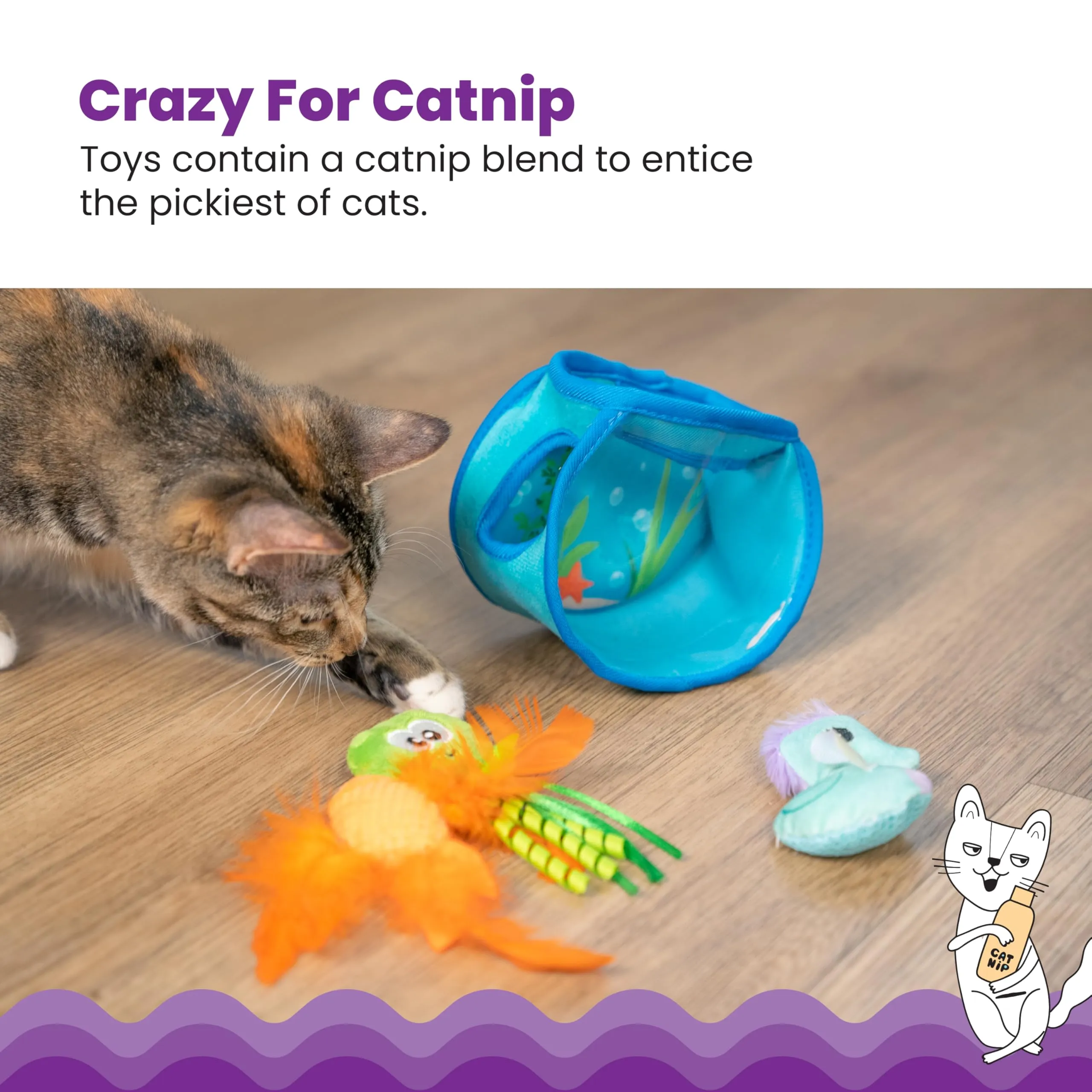 Catstages Hide & Seek Fish Bowl Interactive Cat Puzzle Toy - immagine 4