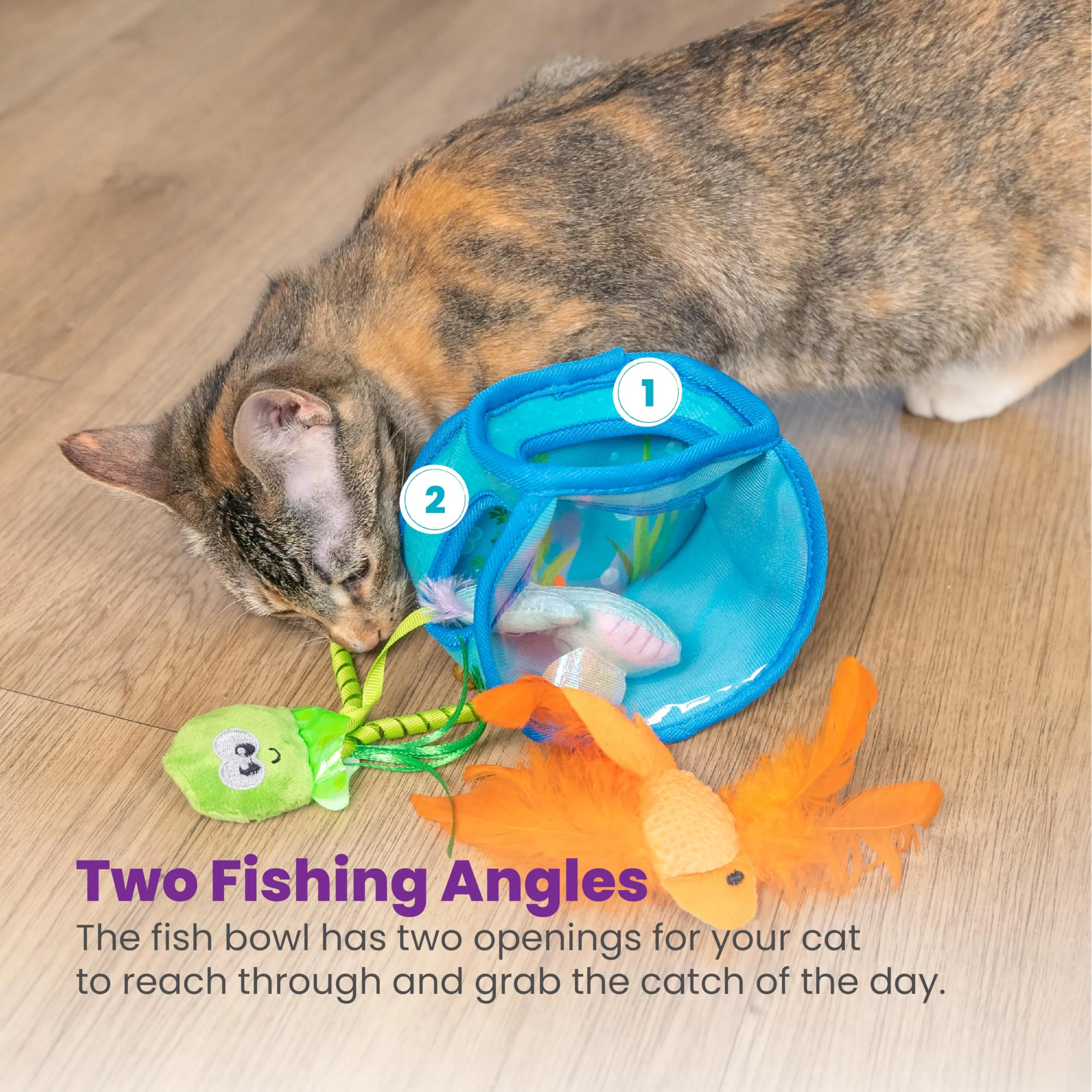 Catstages Hide & Seek Fish Bowl Interactive Cat Puzzle Toy - immagine 6