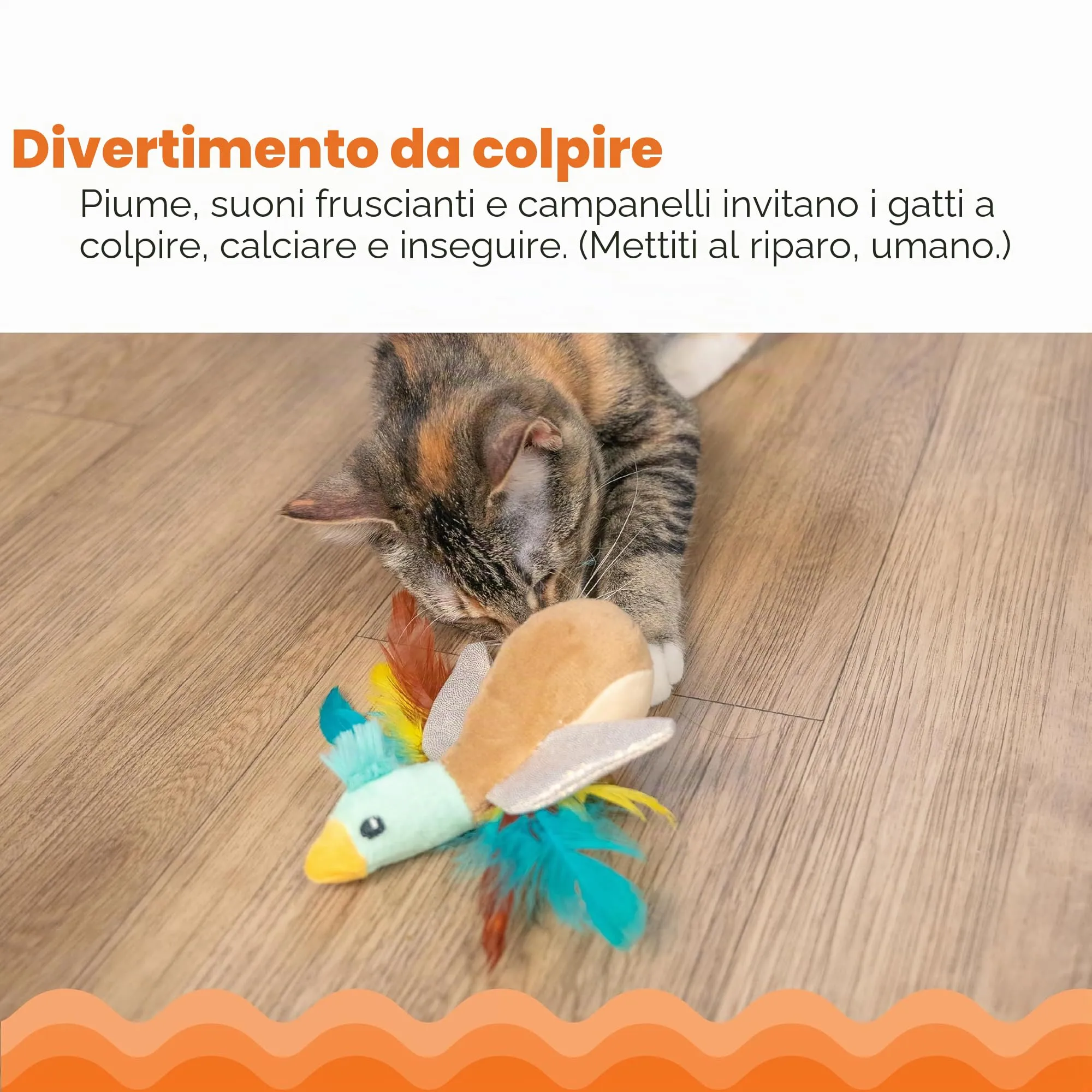 Catstages Flapperz Duck Peluche Interattivo Catnip Cat Toy - immagine 3