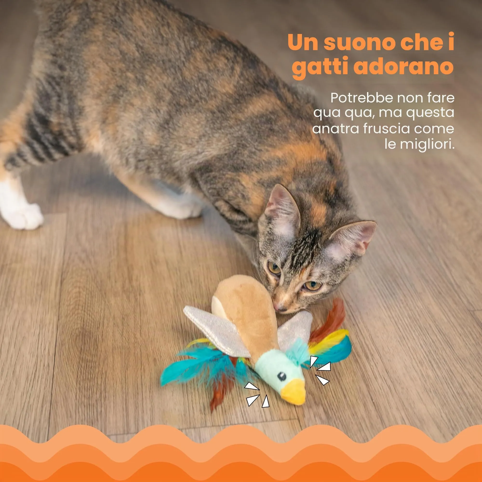 Catstages Flapperz Duck Peluche Interattivo Catnip Cat Toy - immagine 4