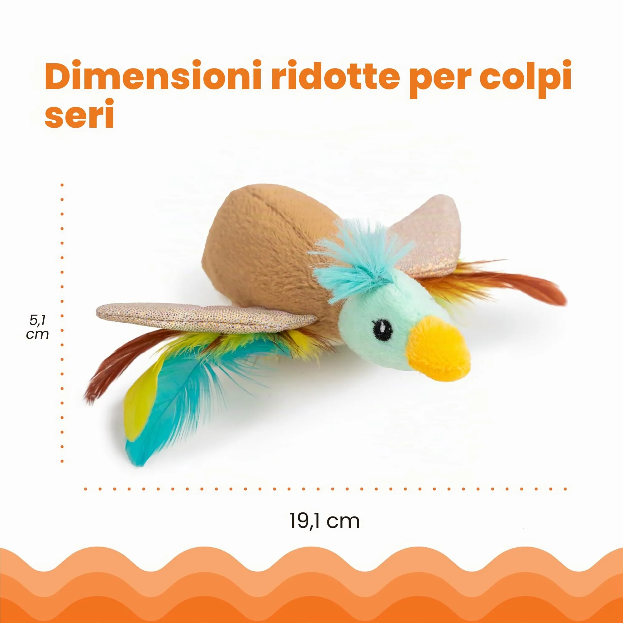 Catstages Flapperz Duck Peluche Interattivo Catnip Cat Toy - immagine 6