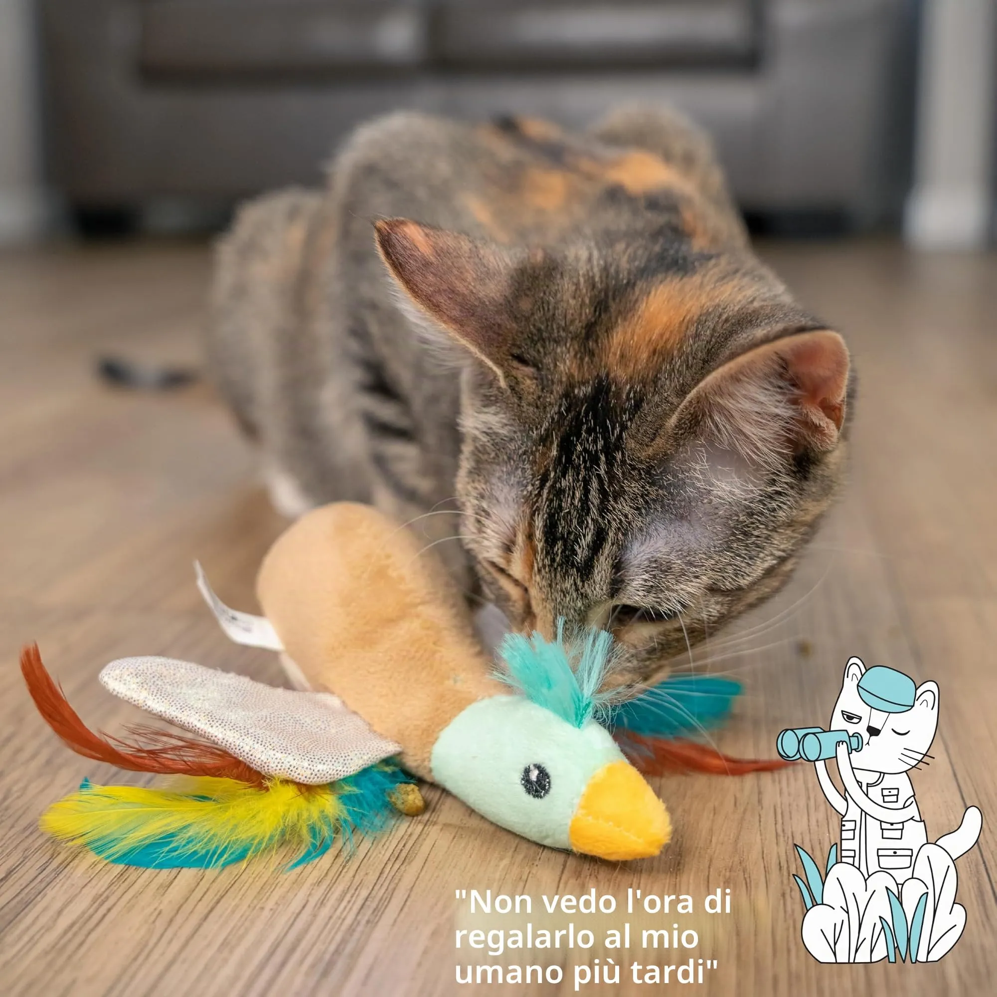 Catstages Flapperz Duck Peluche Interattivo Catnip Cat Toy - immagine 7