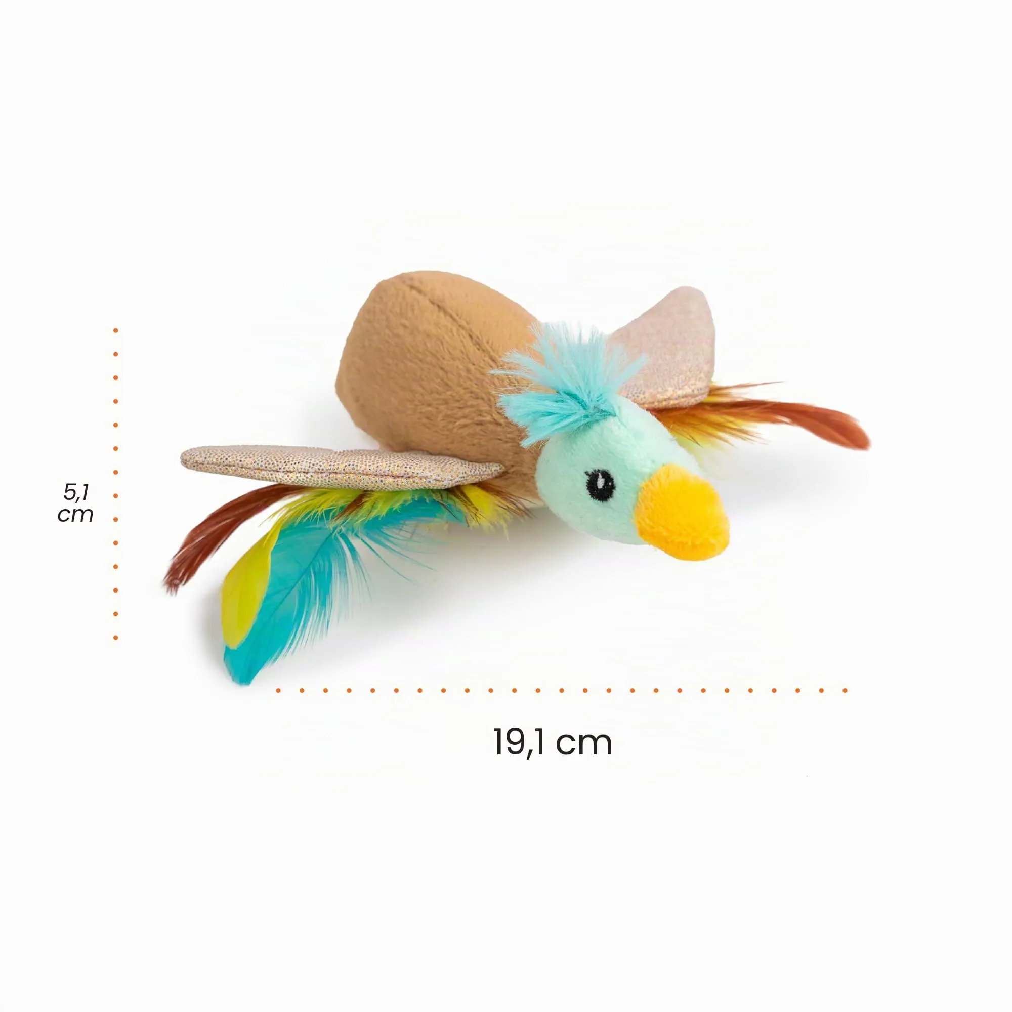 Catstages Flapperz Duck Peluche Interattivo Catnip Cat Toy - immagine 8
