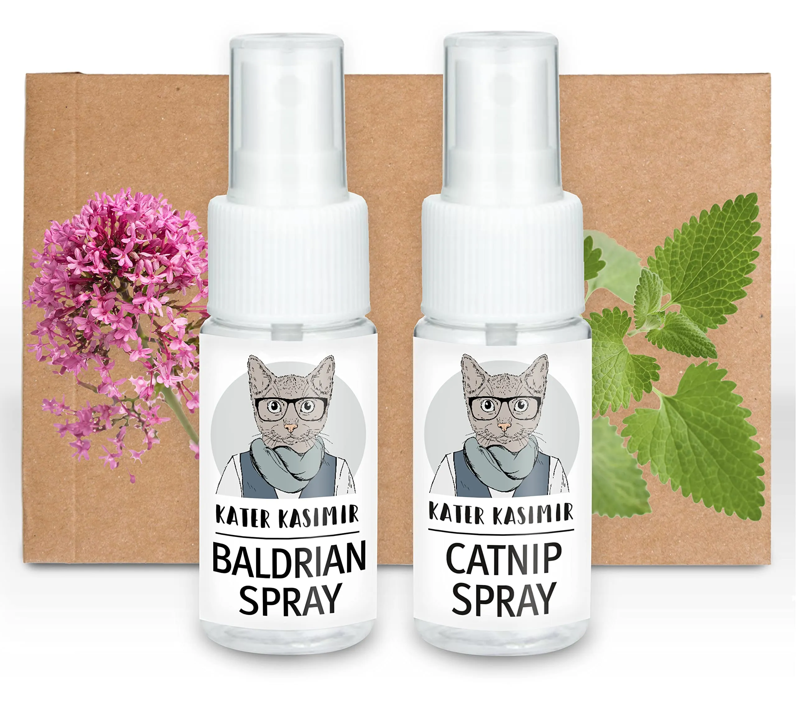 Spray per Erba Gatta e Valeriana (Set da 2) per Gatti - 100% Naturale Senza Additivi, Rende Giocattolo Interessante per l'Auto-Occupazione - immagine 1