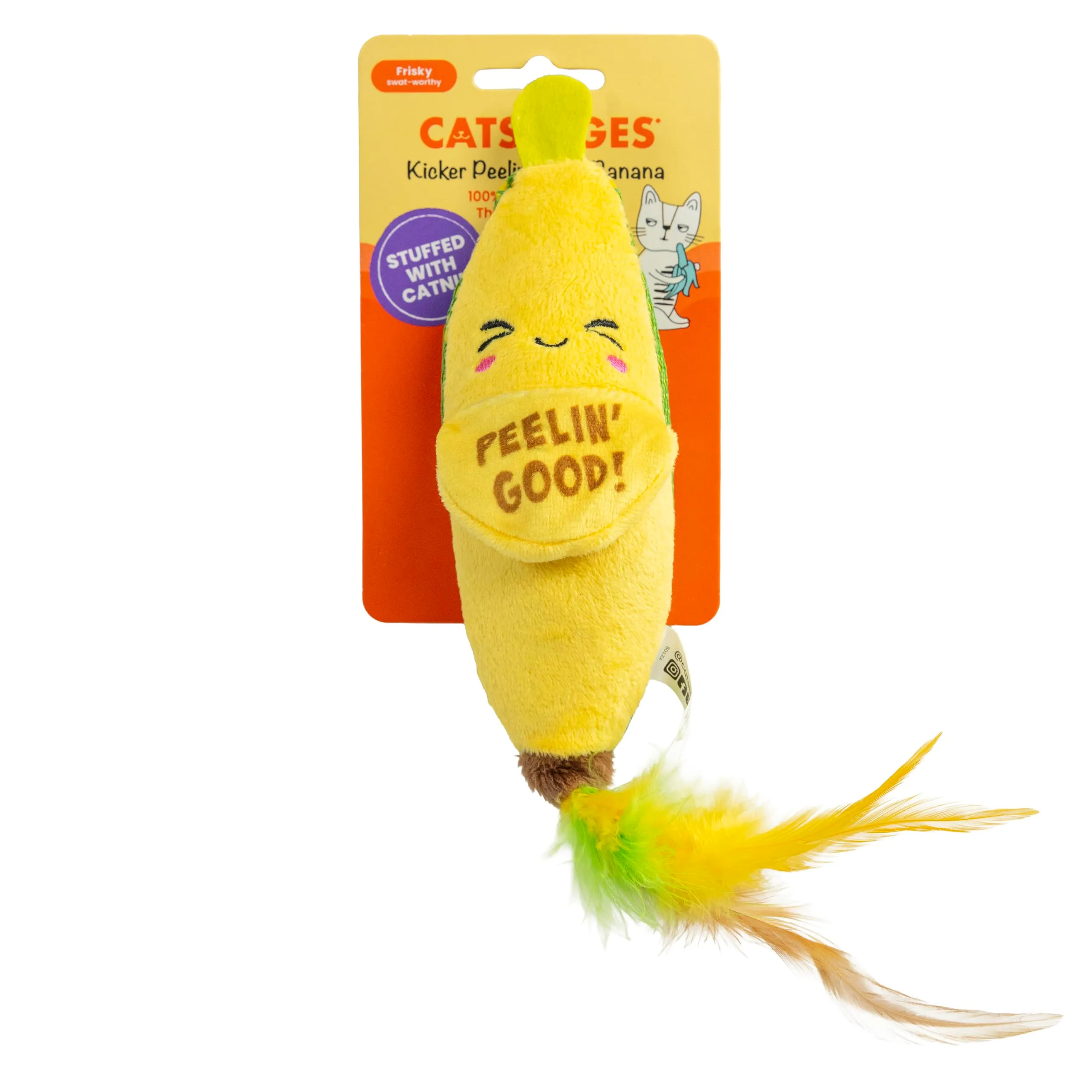 Catstages Kicker Peelin' Good Banana Dental Cat Toy with Catnip - immagine 2