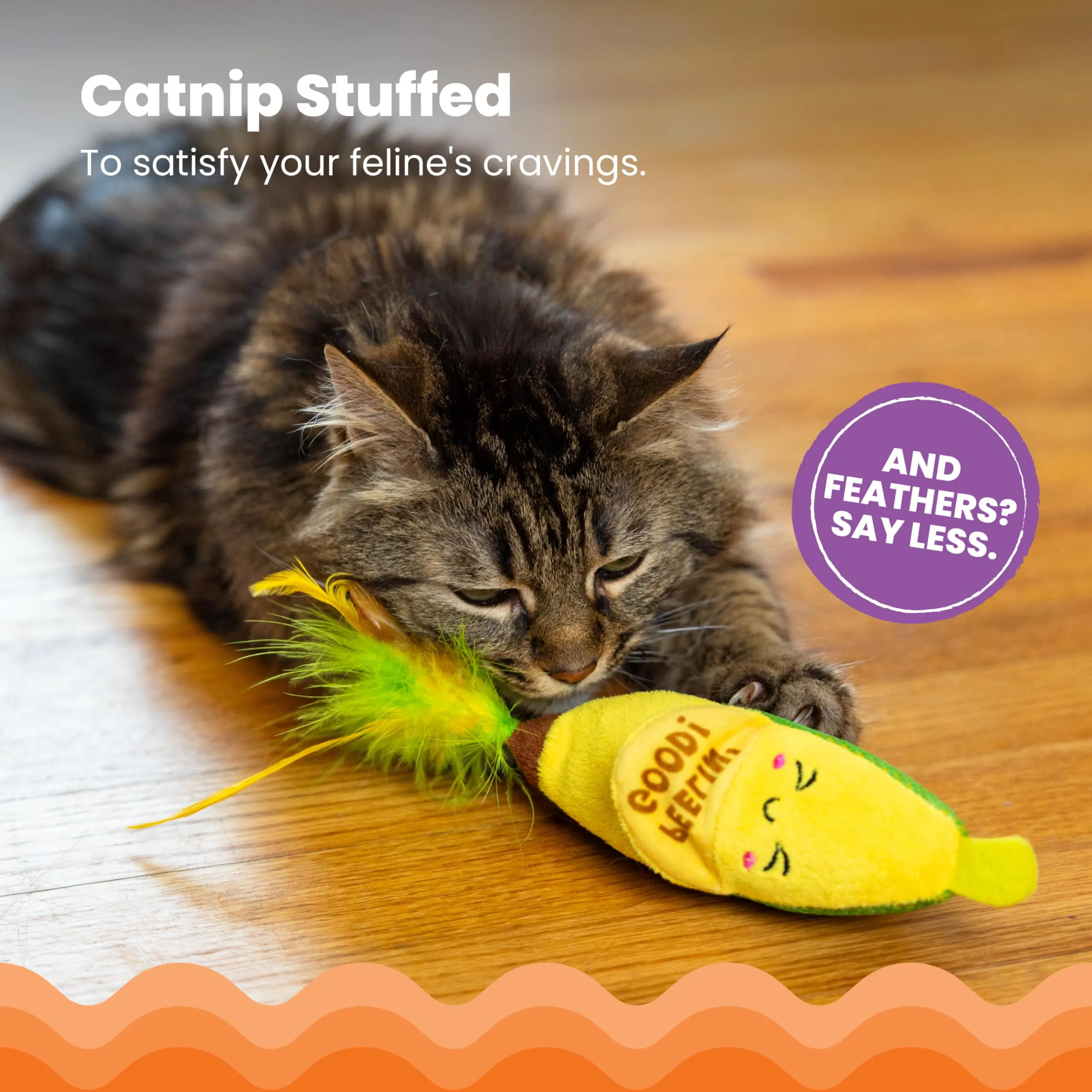 Catstages Kicker Peelin' Good Banana Dental Cat Toy with Catnip - immagine 5