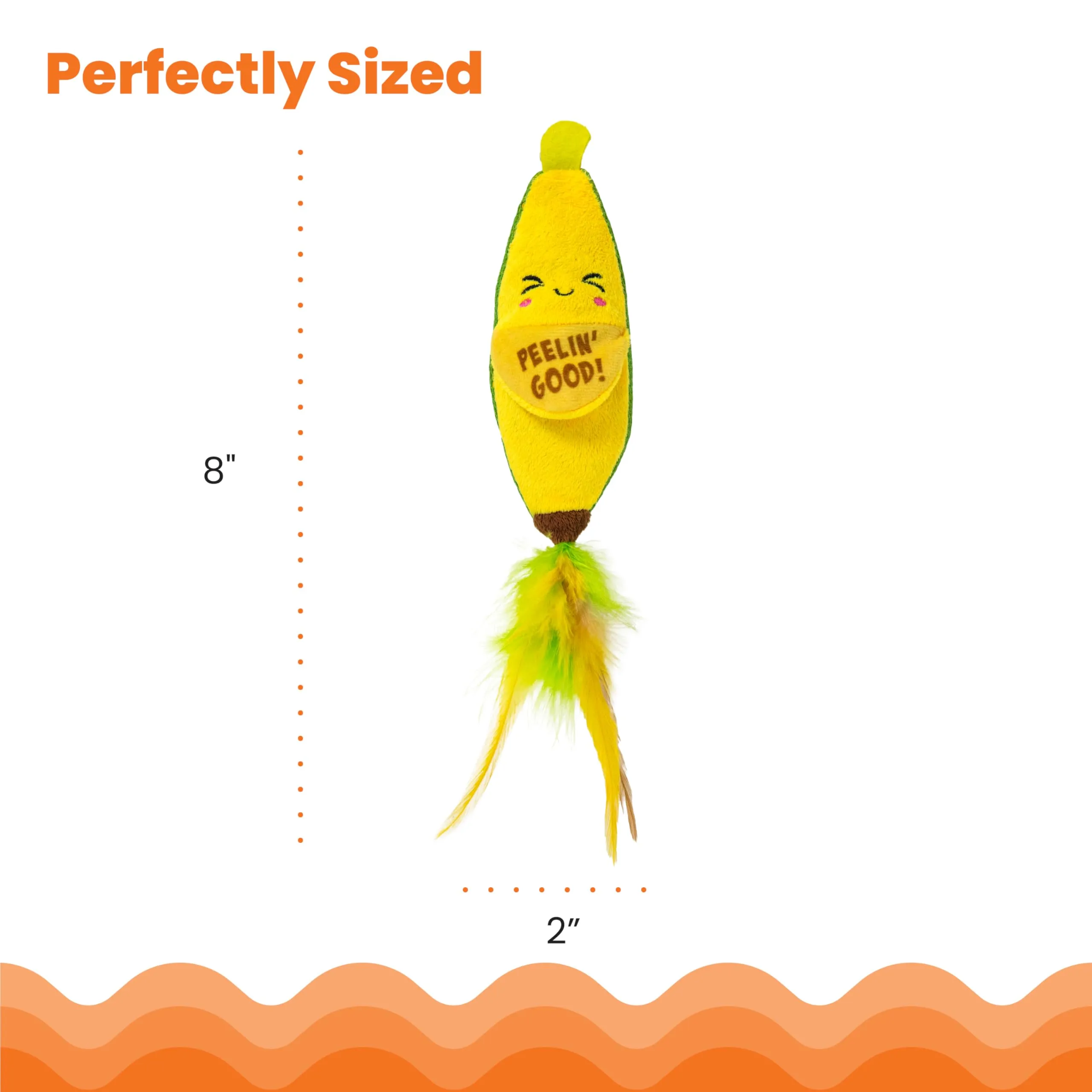 Catstages Kicker Peelin' Good Banana Dental Cat Toy with Catnip - immagine 7