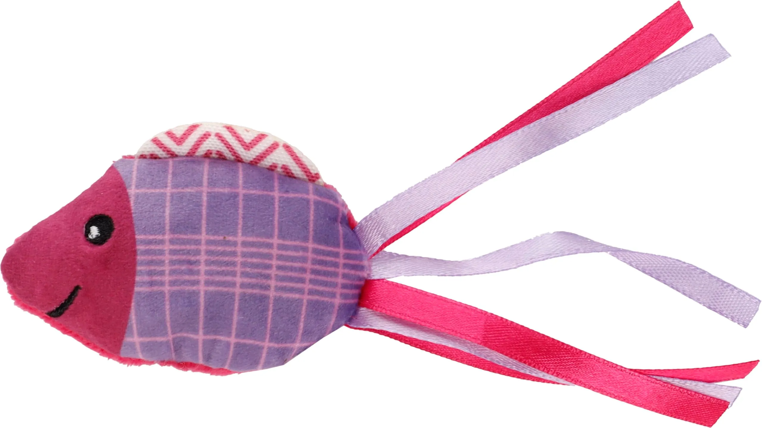 Flamingo giochi per gatti - pesce Prali viola - con erba gatta ed effetto frusciante - gioco per gatti - 16x5,5x2,7cm - immagine 2