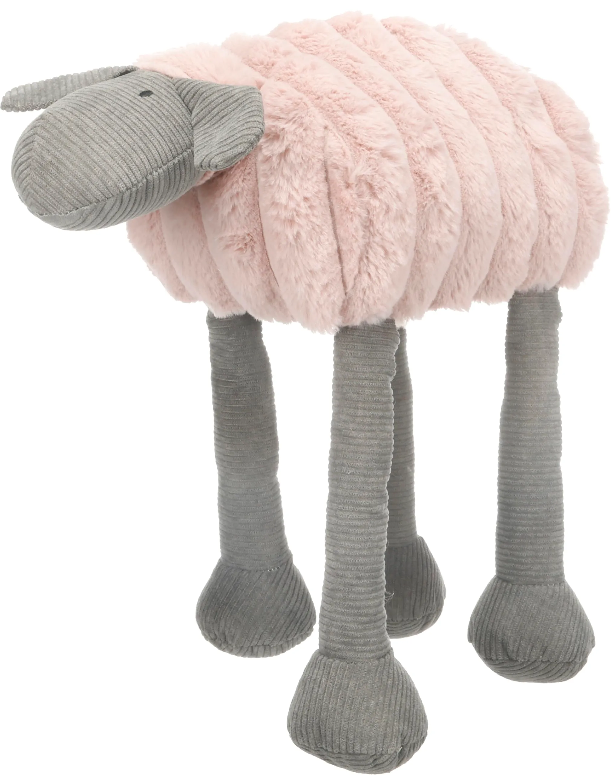 Flamingo Giochi per cani - Pecora Ribola distesa rosa - Morbido peluche con velluto a coste - Con squeaker - 18 x 38 x 35 cm - immagine 2