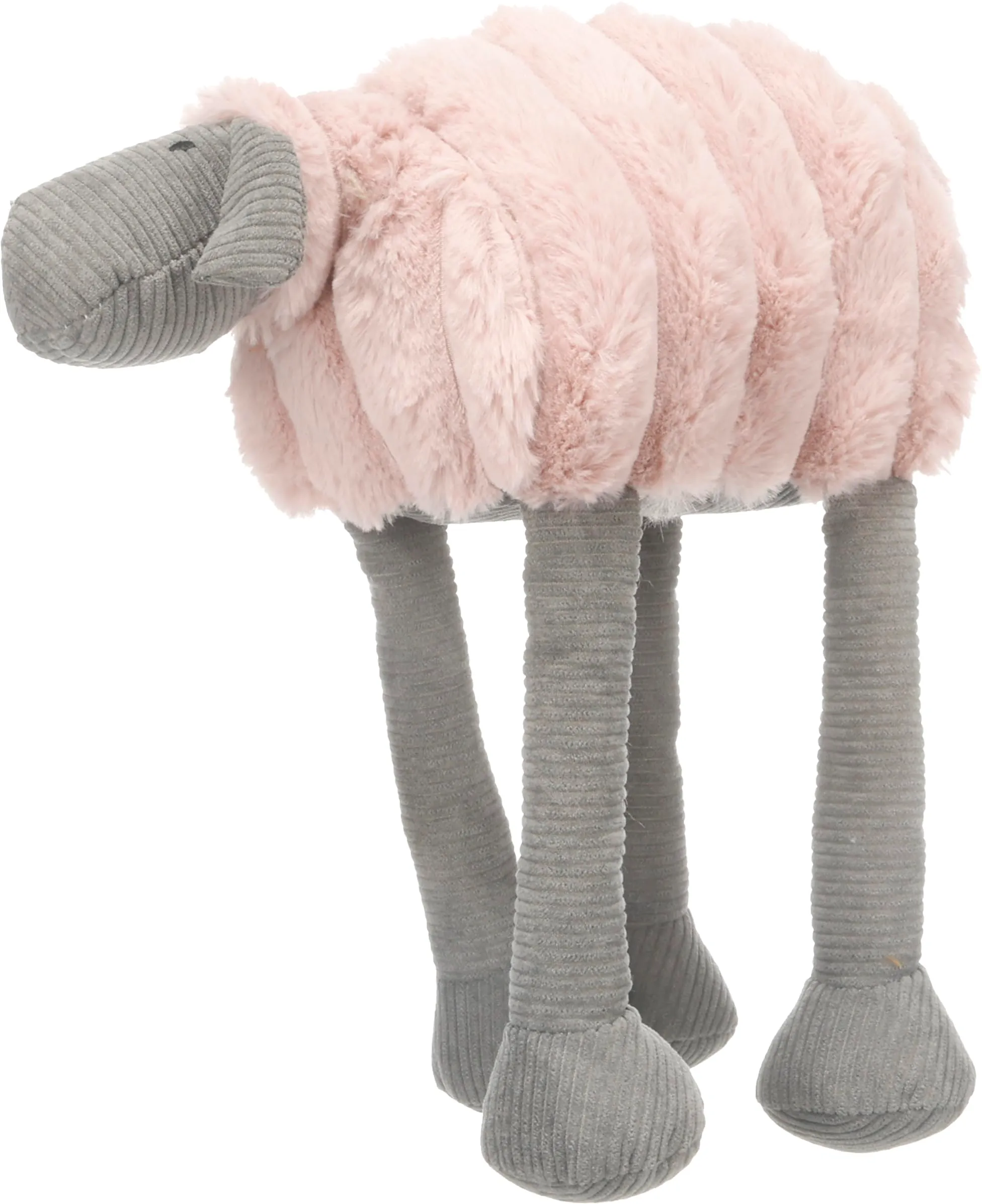 Flamingo Giochi per cani - Pecora Ribola distesa rosa - Morbido peluche con velluto a coste - Con squeaker - 15 x 28 x 30 cm - immagine 2