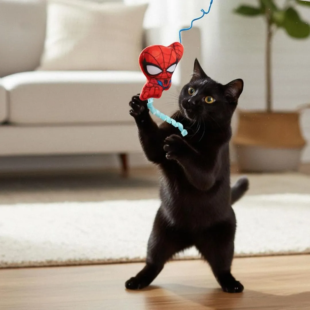 CERDA LIFE'S LITTLE MOMENTS Gioco Gatto con Catnip Spiderman, 46 cm - immagine 4