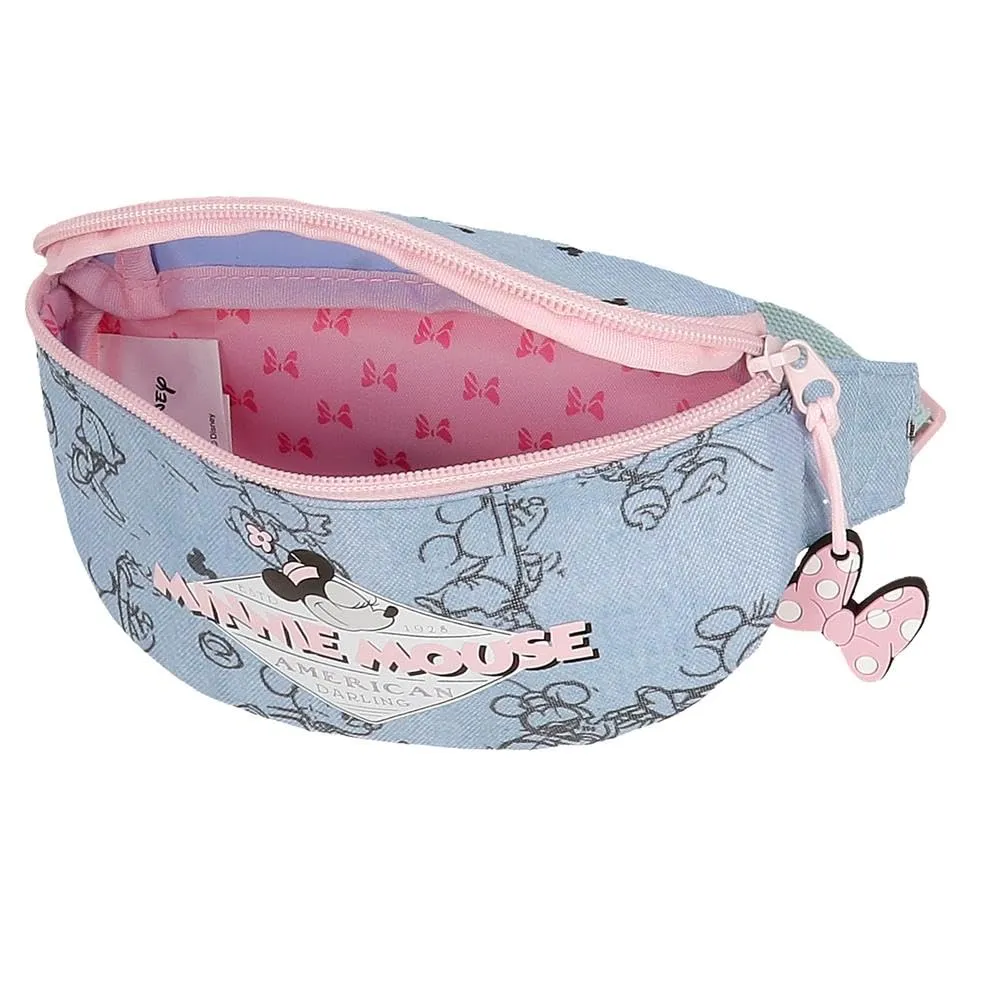 Disney Joumma Bags Minnie American Darling Custodie, tracolla, blu e rosa, organizzare e trasportare le matite e le penne, vari scomparti., blu, Taglia unica, Marsupio - immagine 3