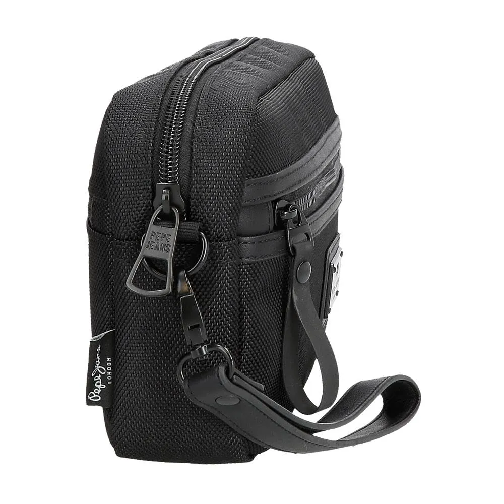 Pepe Jeans Blackmore Borsa a Mano Nero 24,5 x 15 x 6 cm Poliestere con dettagli in pelle sintetica 2,21L by Joumma Bags, Nero, Taglia unica, Borsa a mano - immagine 2