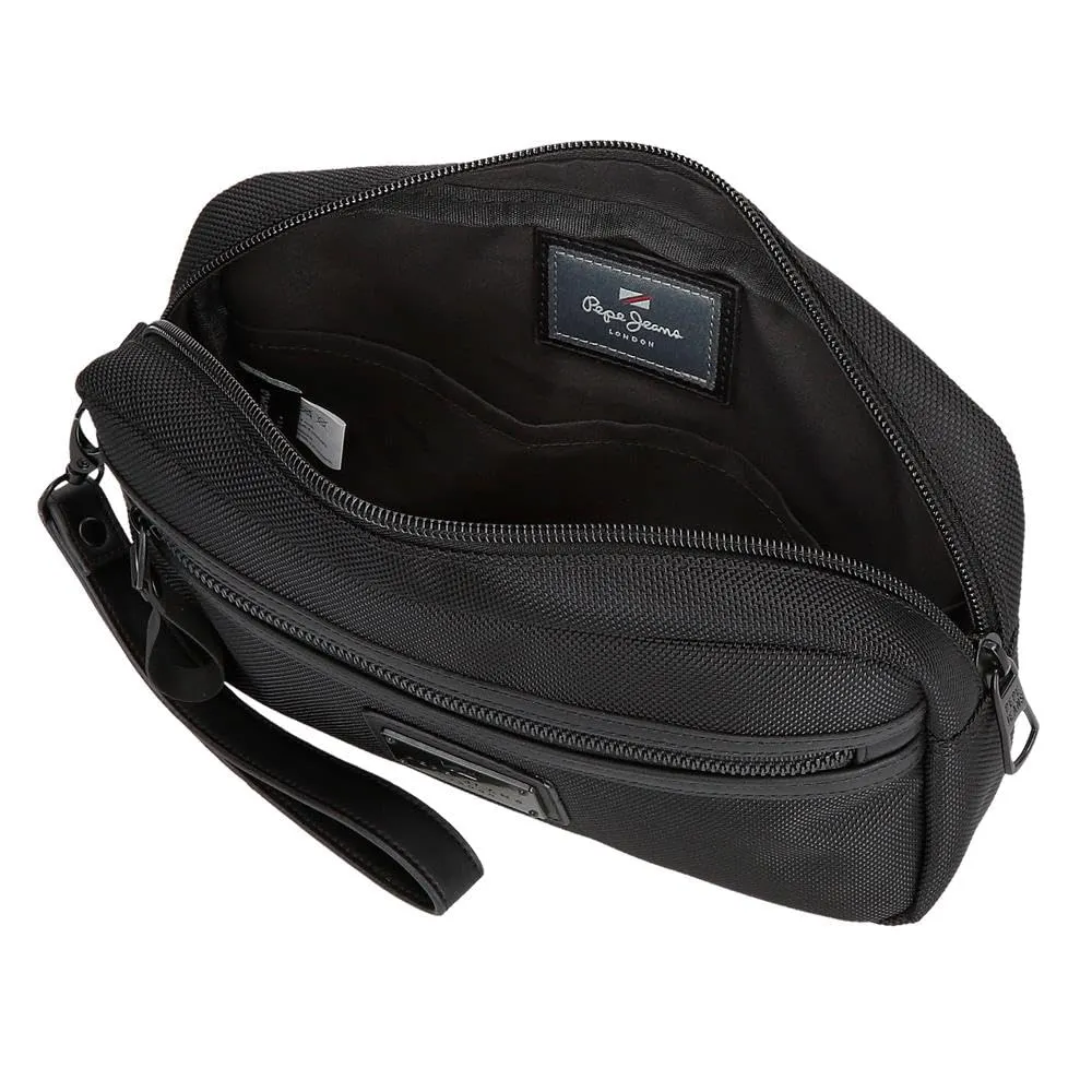 Pepe Jeans Blackmore Borsa a Mano Nero 24,5 x 15 x 6 cm Poliestere con dettagli in pelle sintetica 2,21L by Joumma Bags, Nero, Taglia unica, Borsa a mano - immagine 4