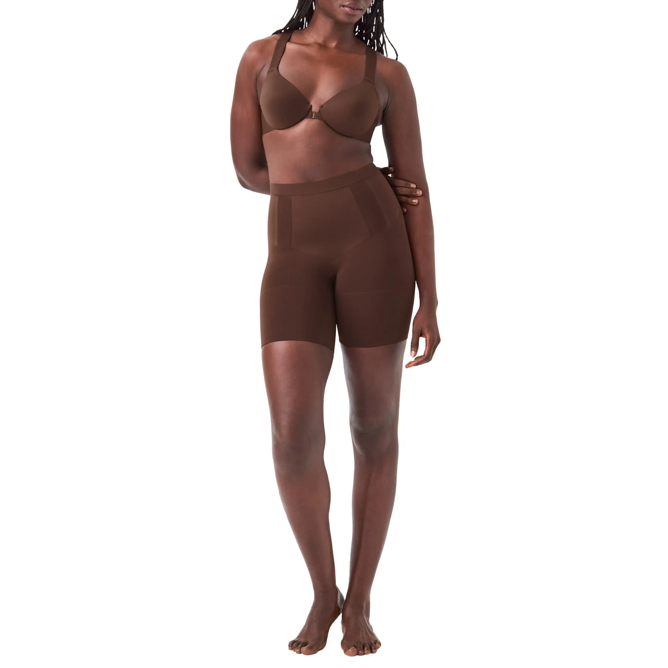Spanx OnCore Mid-Thigh Short Chestnut Brown SM - immagine 1