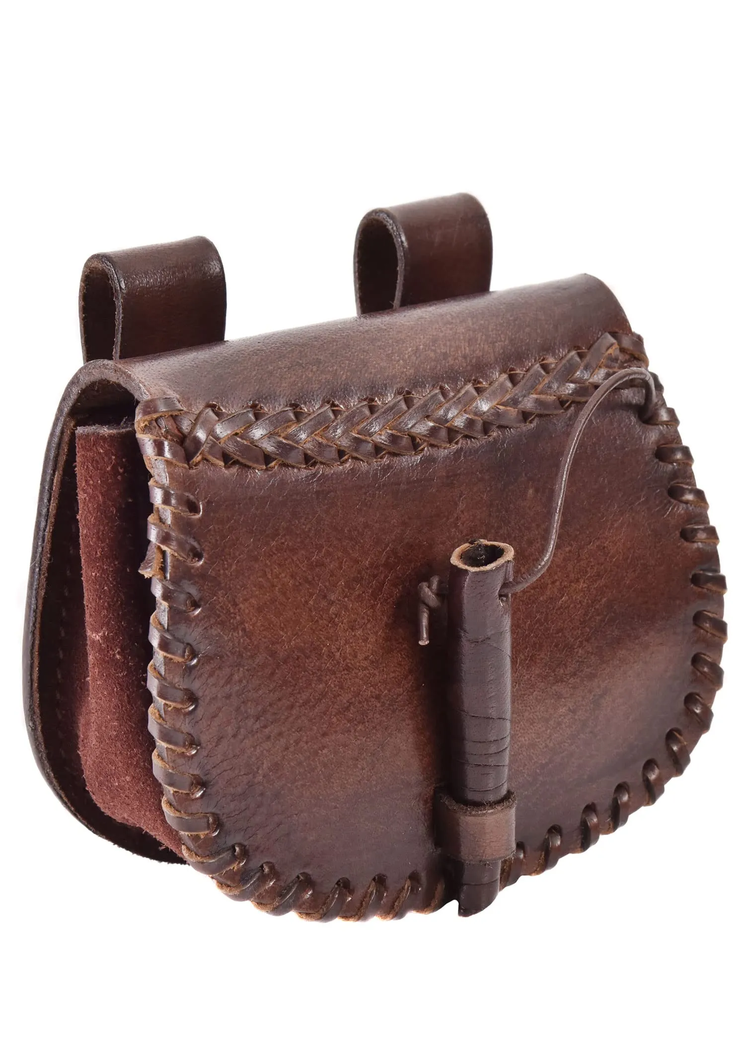 Battle-Merchant Piccolo Wikinger Marsupio Senza Goffratura, Pelle, Marrone - immagine 1
