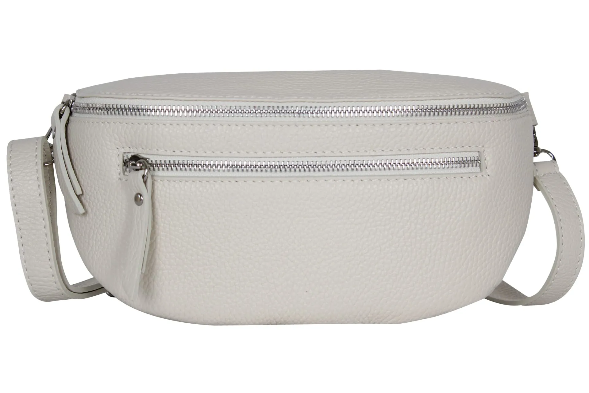 AmbraModa GLX2 - Marsupio unisex piccolo in vera pelle, Beige crema., m, Marsupio marsupio, borsa a tracolla - immagine 1