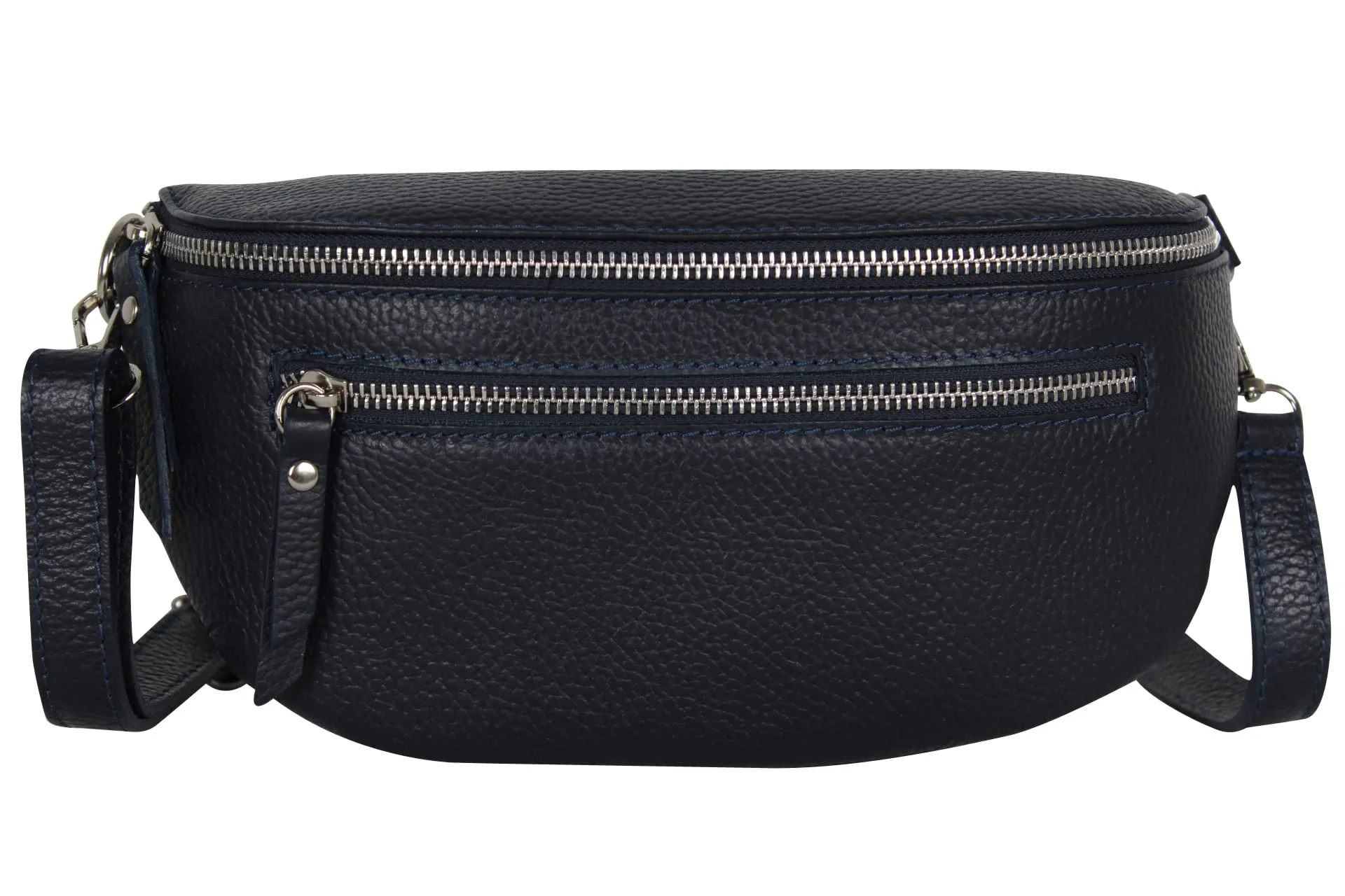 AmbraModa GLX2 - Marsupio unisex piccolo in vera pelle, Blu scuro, m, Marsupio marsupio, borsa a tracolla - immagine 1