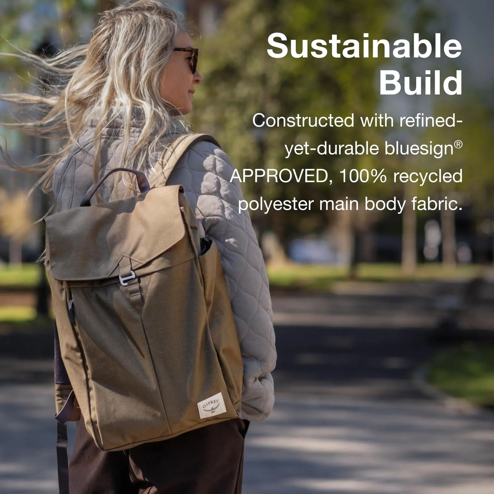 Osprey Arcane Flap Pack Unisex Lifestyle Backpack Matcha Green Heather O/S - immagine 3
