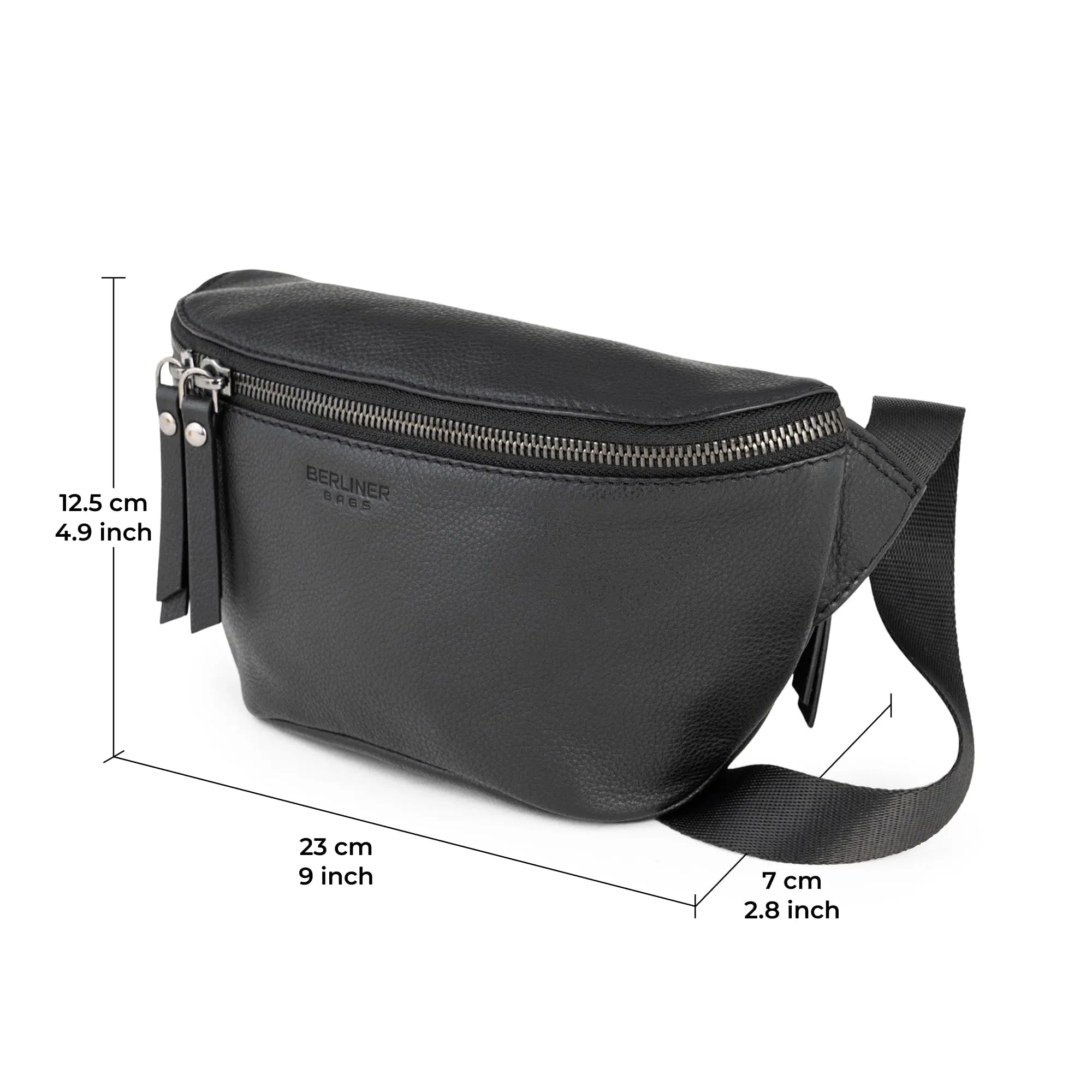 Berliner Bags Marsupio Noah Donna Elegante Uomo Borsa Tracolla Vera Pelle - immagine 5