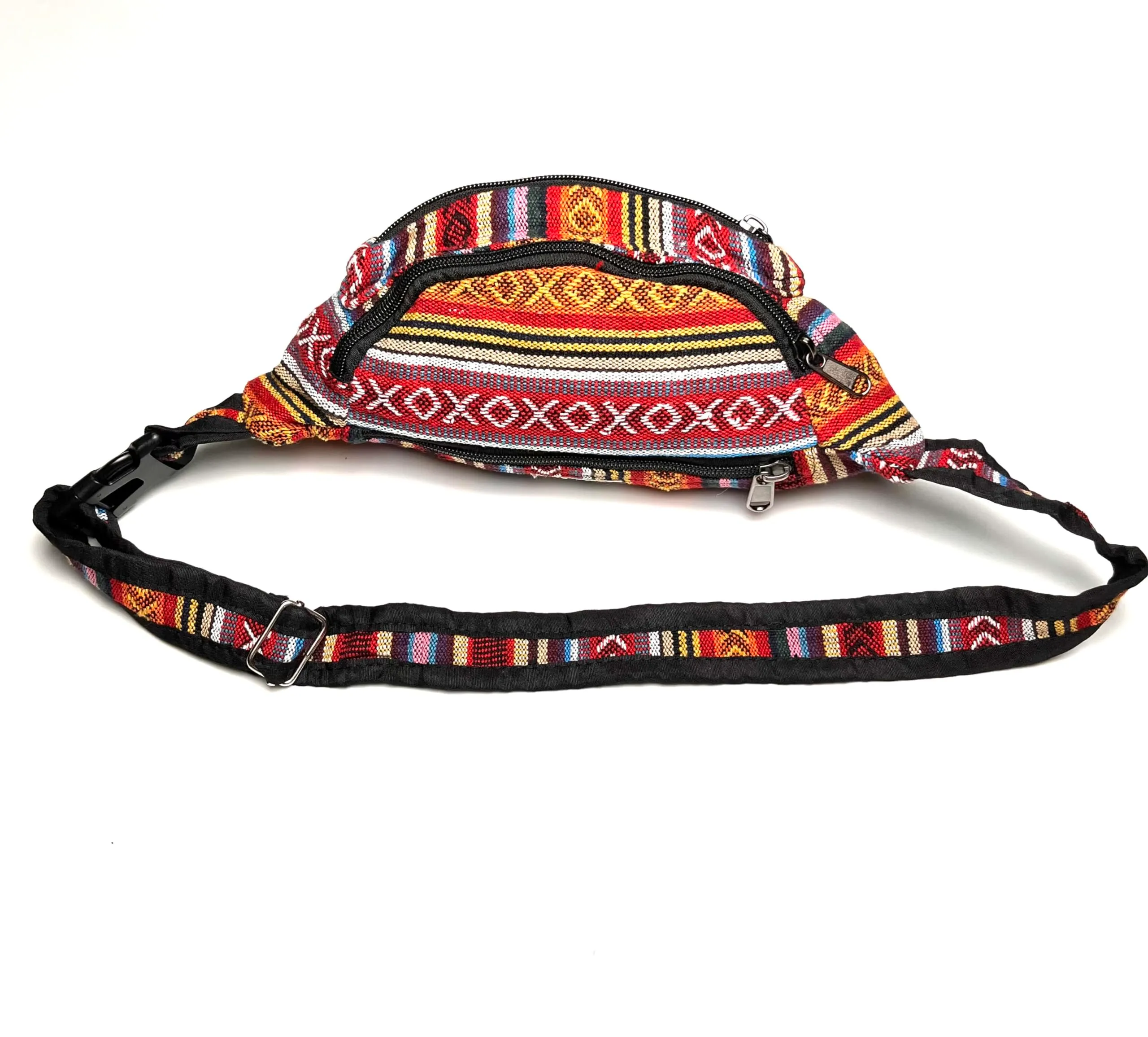 Bolsa hippie Nepal, multicolor 12x20cm - immagine 2