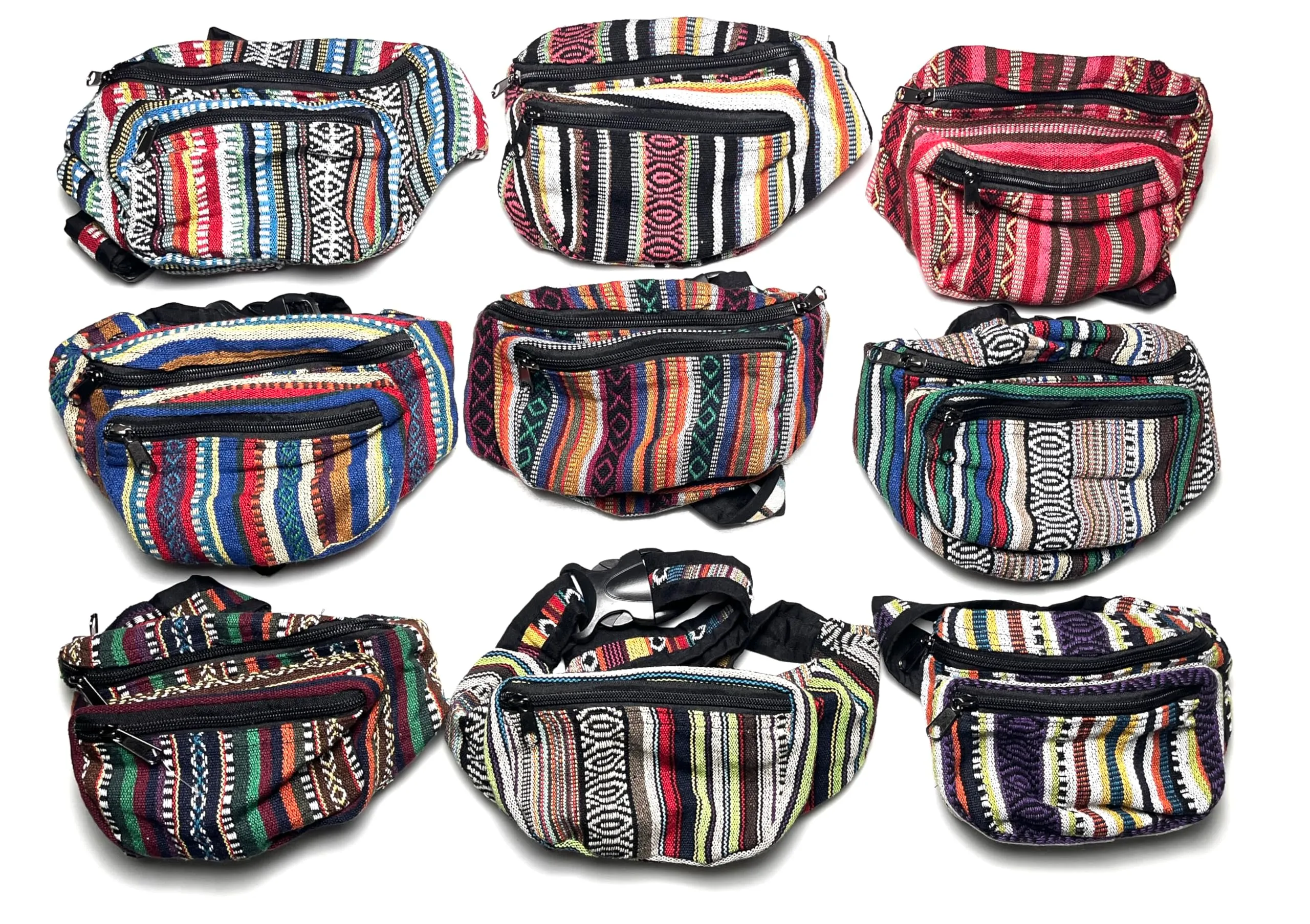 Bolsa hippie Nepal, multicolor 12x20cm - immagine 8