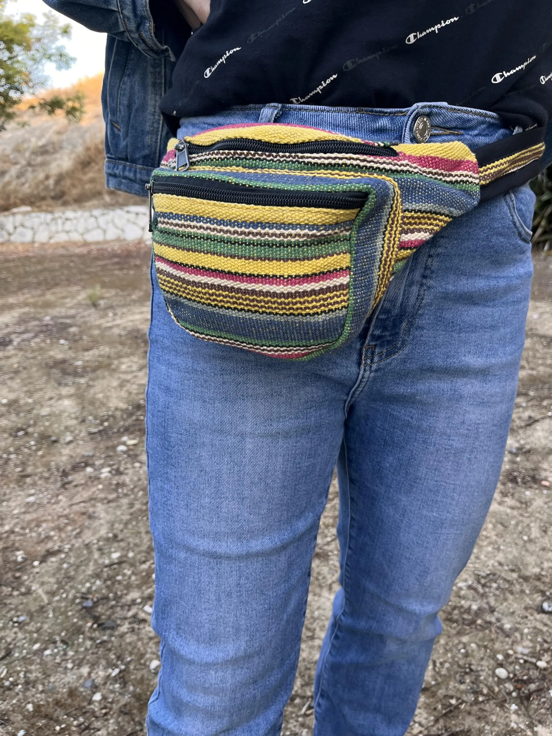 Marsupio Hippie Nepal, Multicolore /Giallo, 12x20cm, hippie - immagine 4